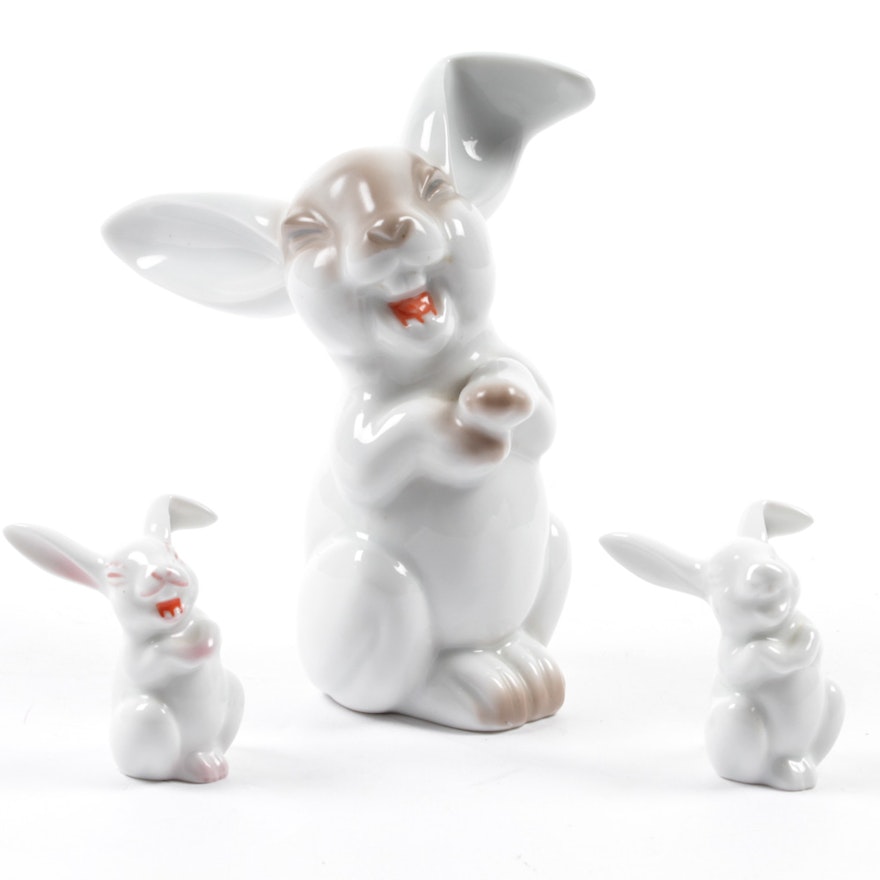 White Rabbit Figurines