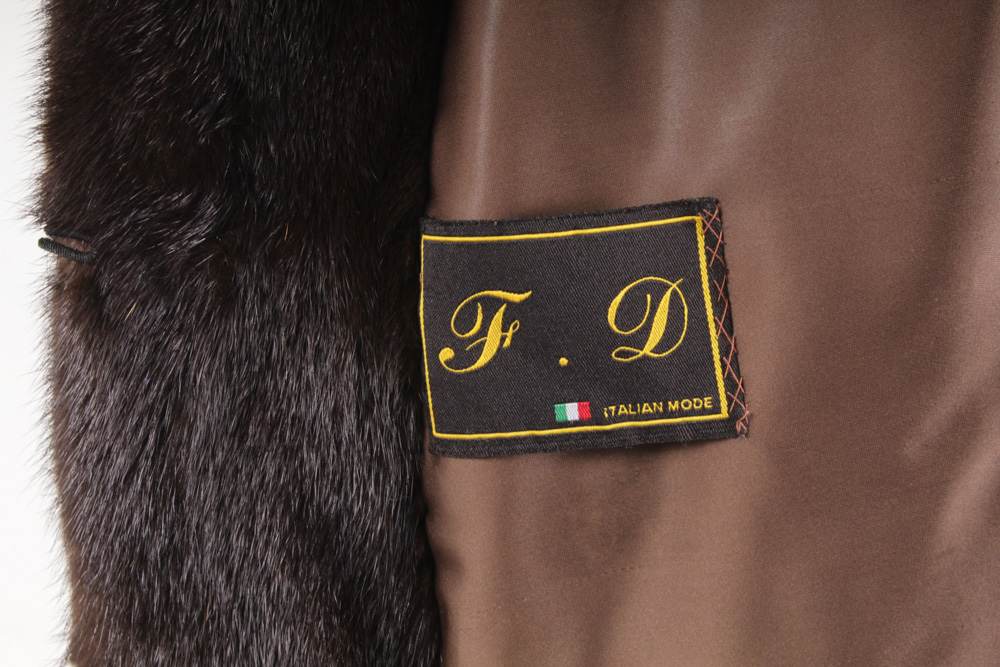 F. D. Italian Mode Dark Mahogany Mink Fur Coat