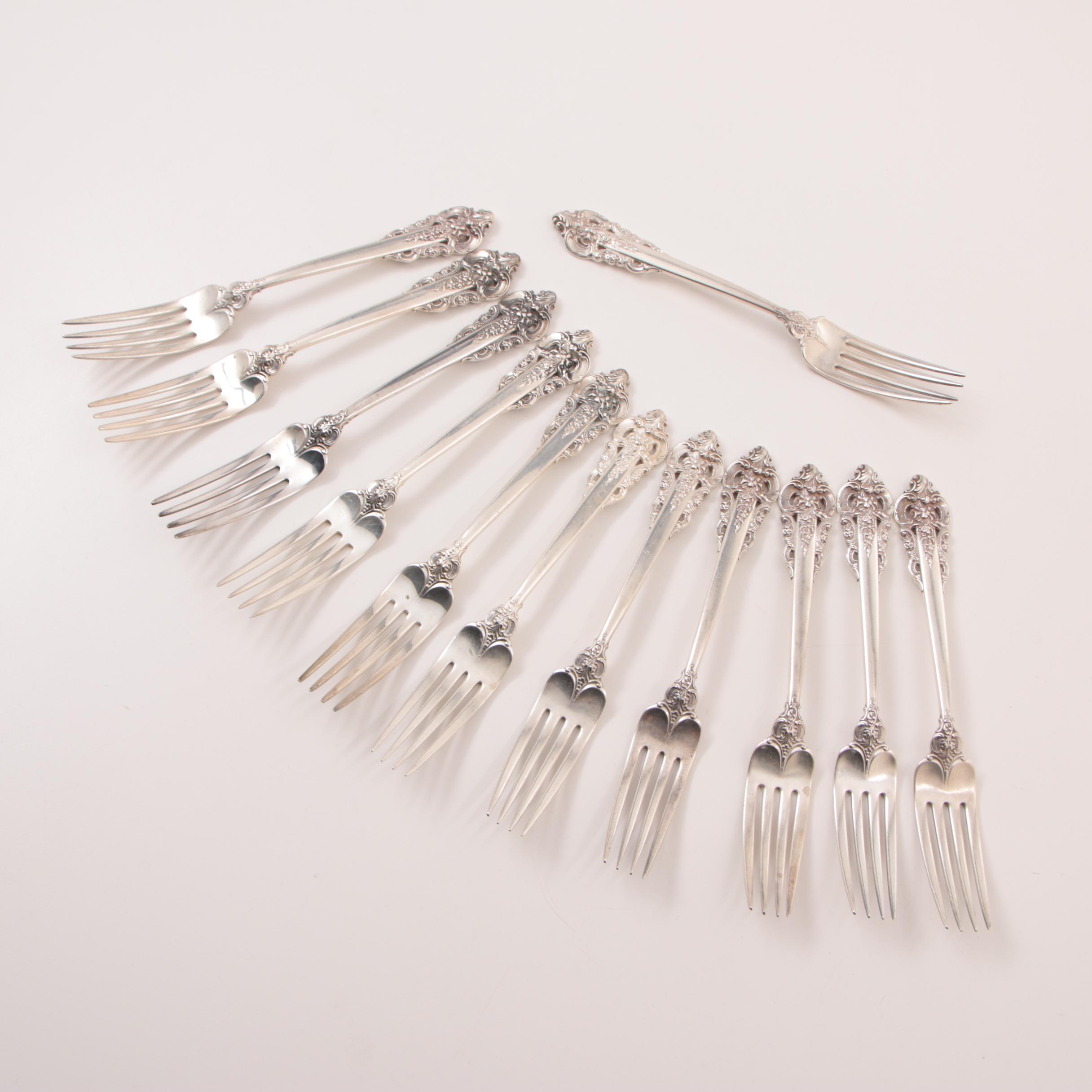 American Sterling Silver Flatware Service from Wallace, "Grand Baroque"