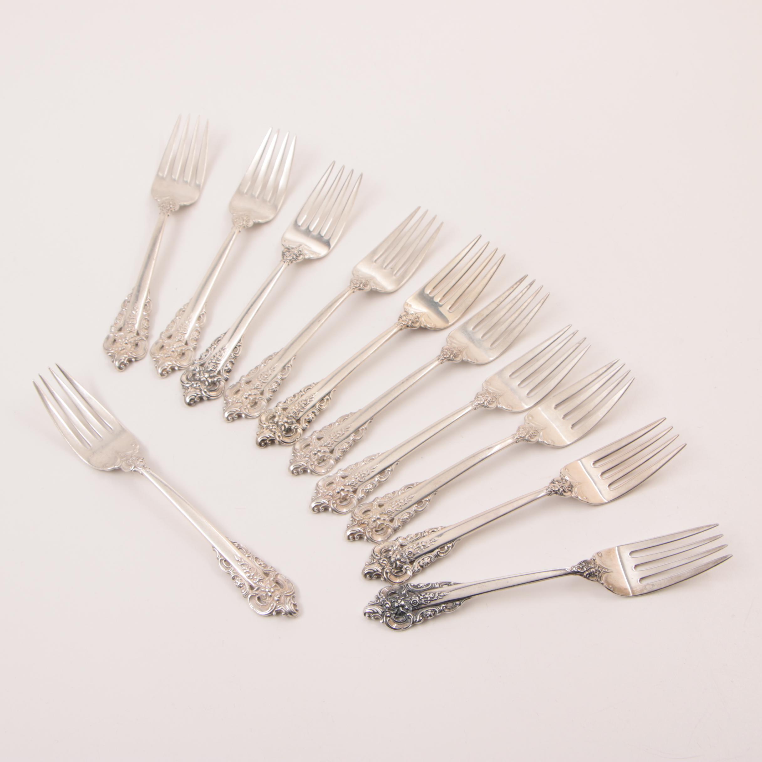 American Sterling Silver Flatware Service from Wallace, "Grand Baroque"