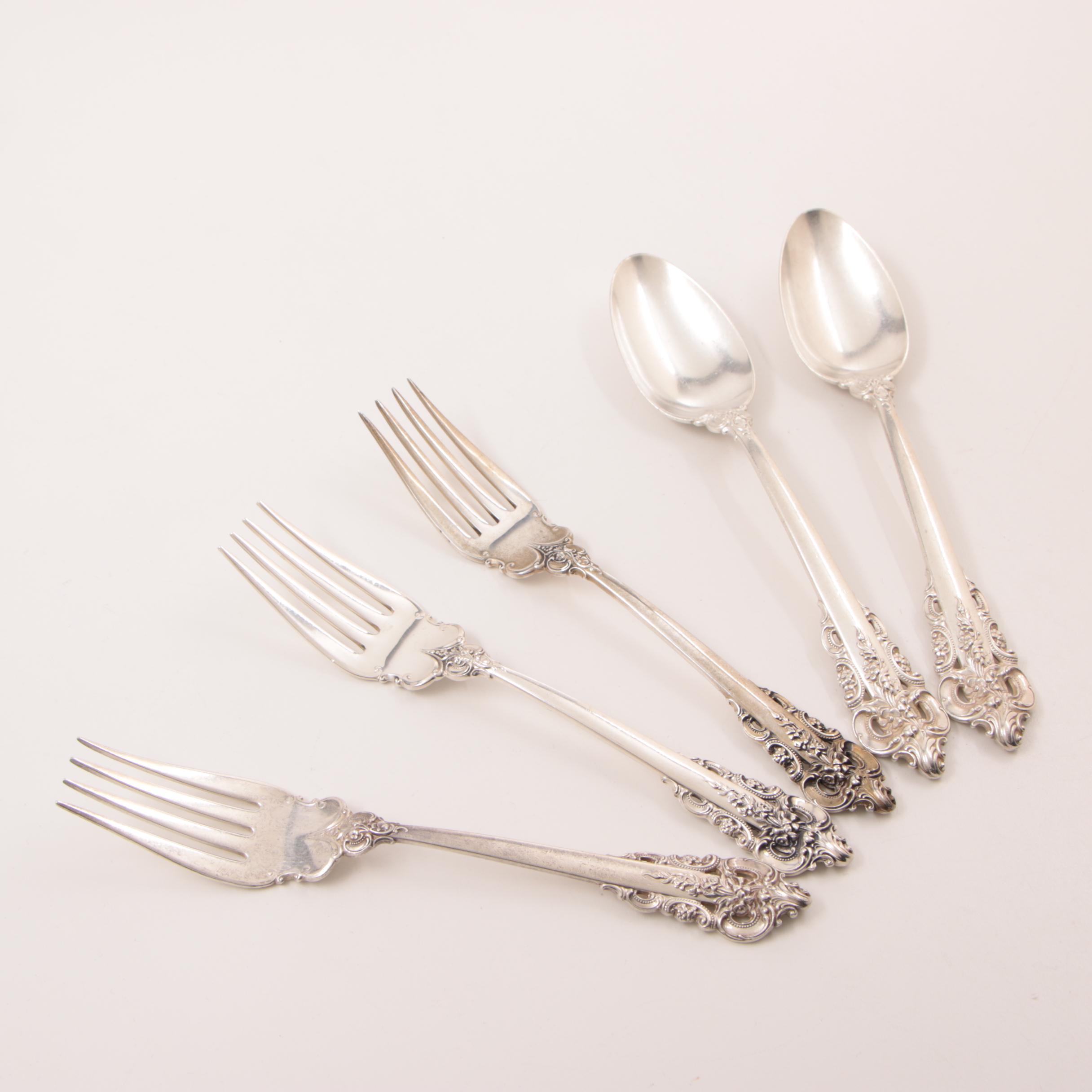 American Sterling Silver Flatware Service from Wallace, "Grand Baroque"