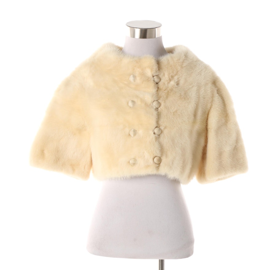 Women's Mid-20th Century Thorpe Furs Mink Fur Double-Breasted Cropped Jacket