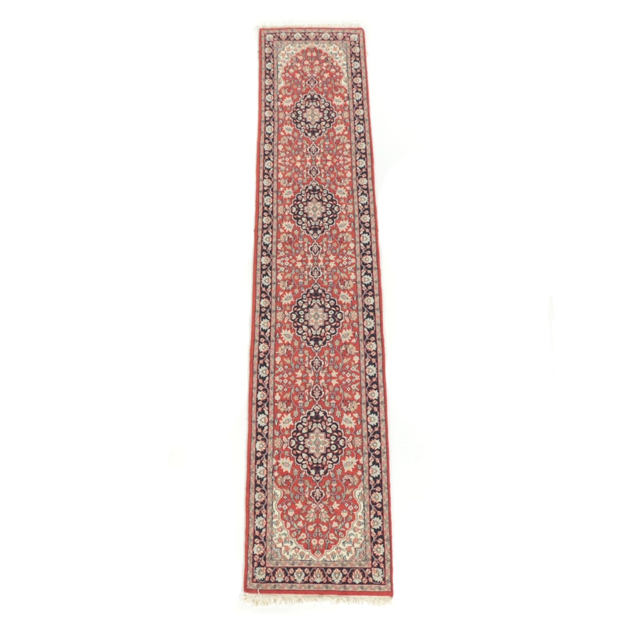 Hand-Knotted Indo-Persian Heriz Wool Runner