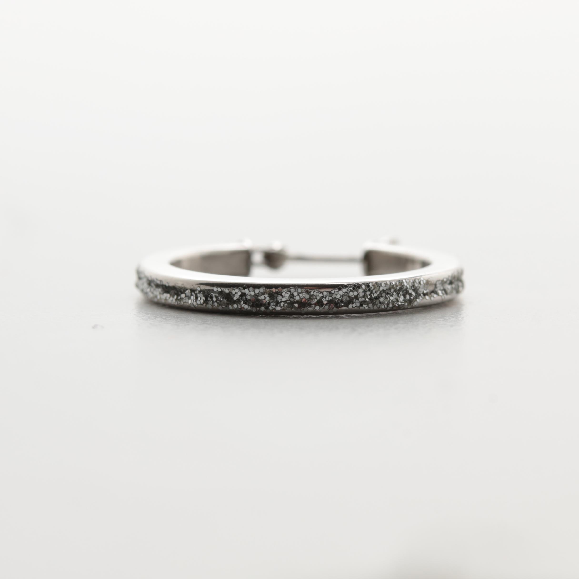 14K White Gold Hoop Earrings