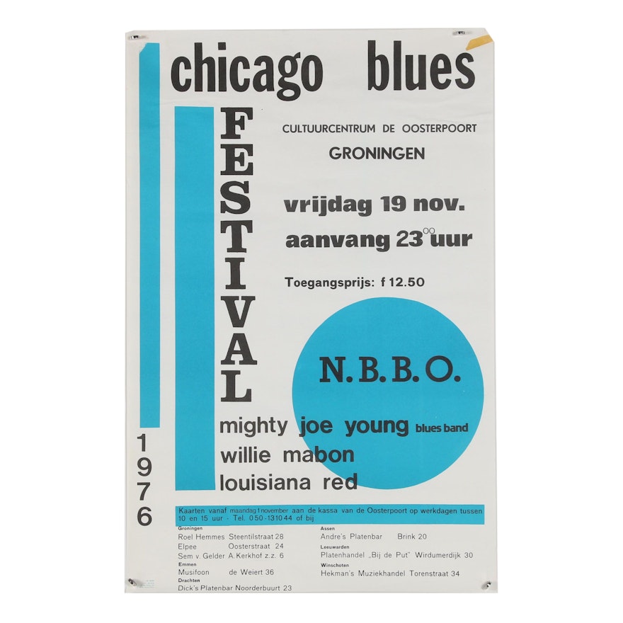 Lithograph Poster "Chicago Blues Festival"