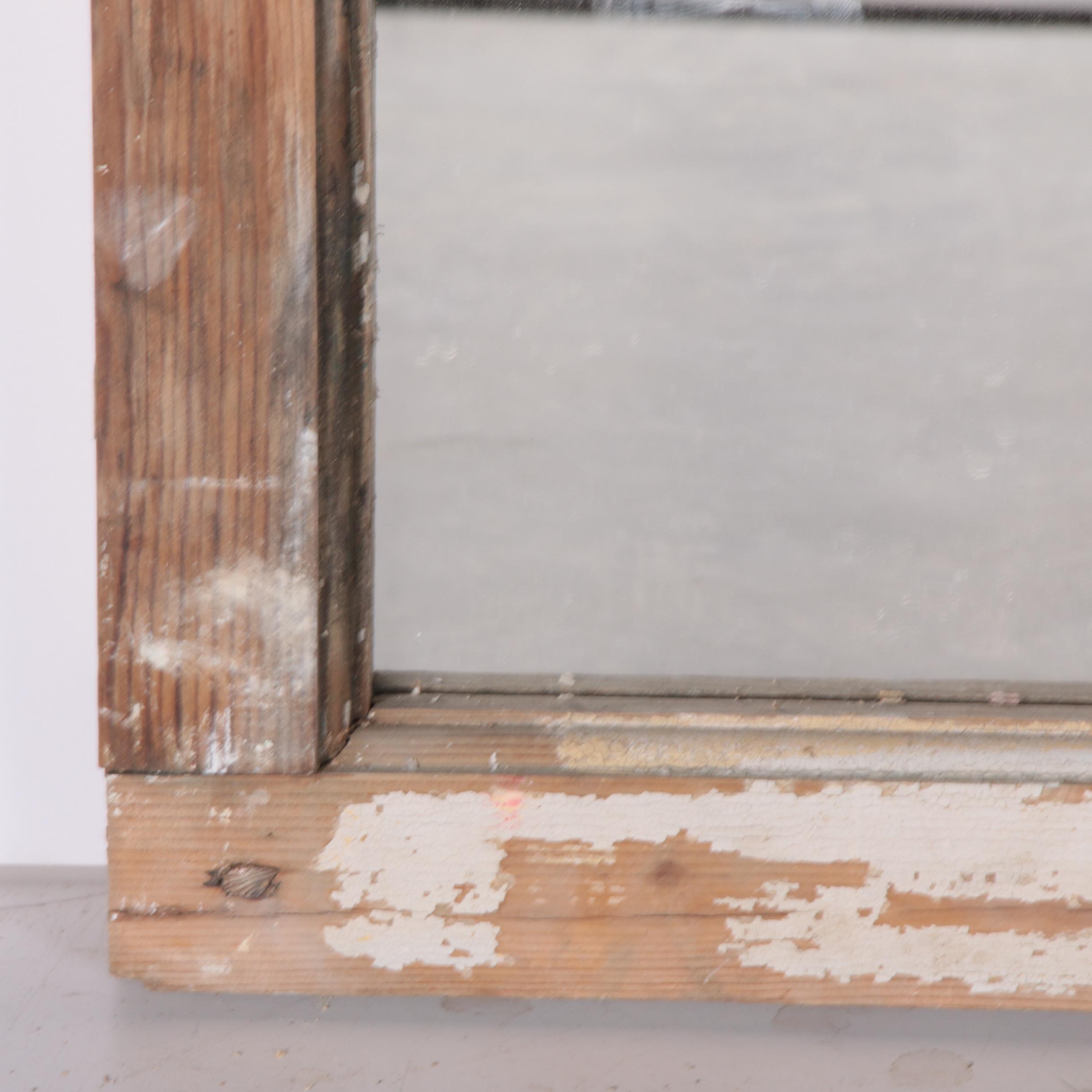 Rusticated Pine Window Frames with Mirrored Panes