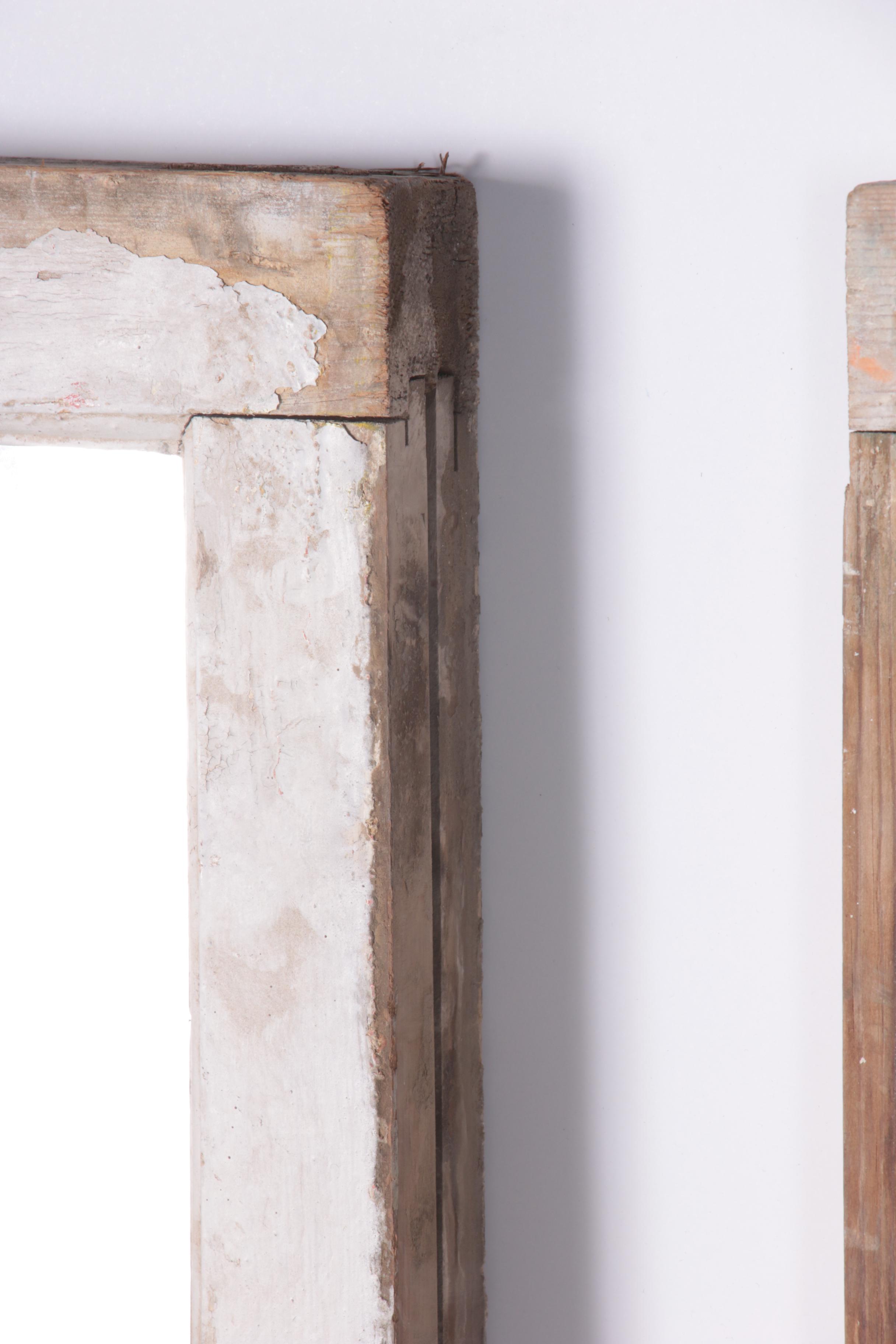 Rusticated Pine Window Frames with Mirrored Panes