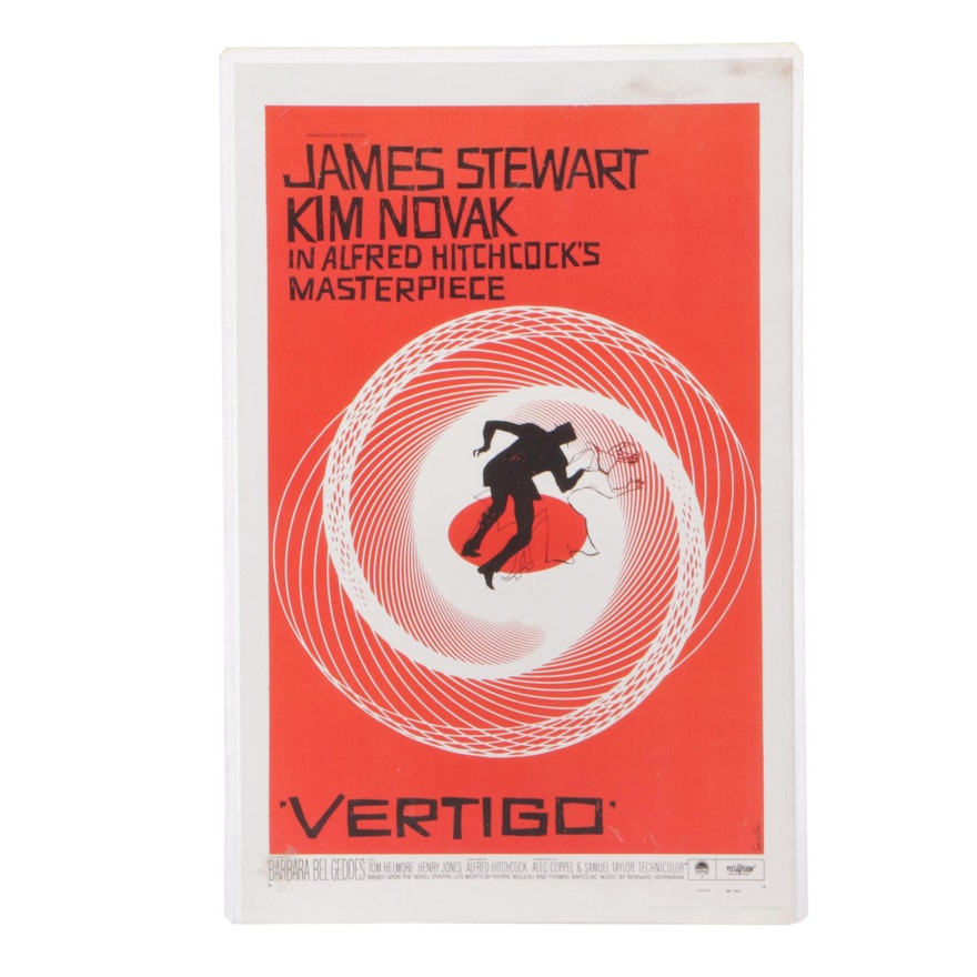 Reproduction Print After 1958 Movie Poster for "Vertigo"