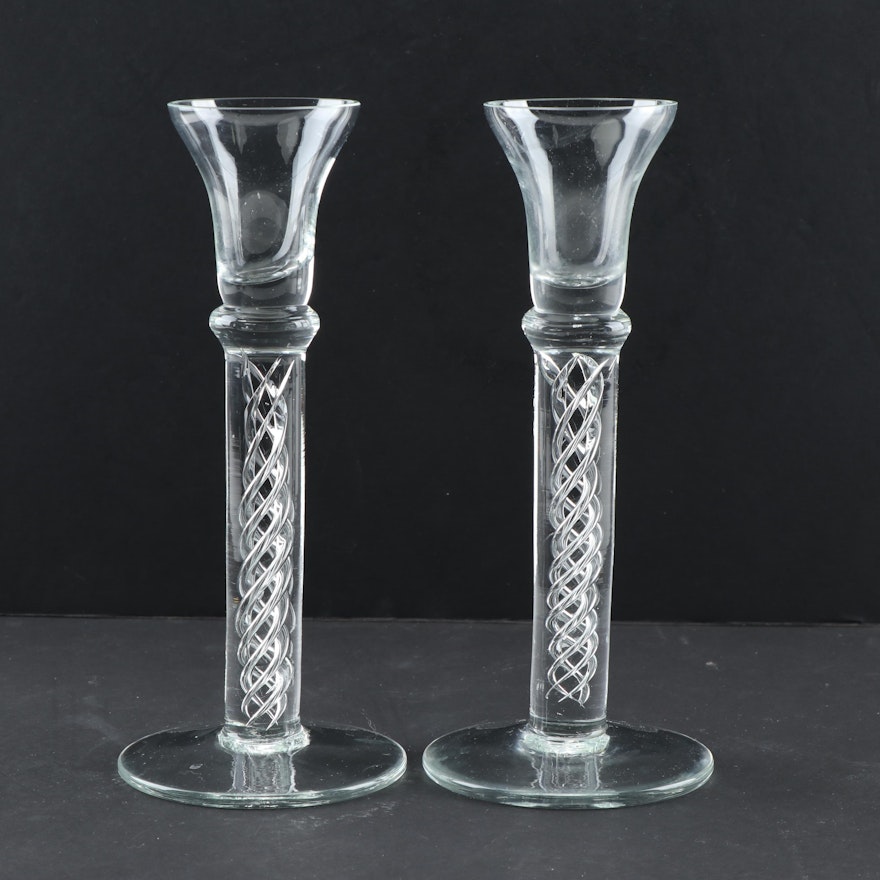 Blown Glass Candlesticks