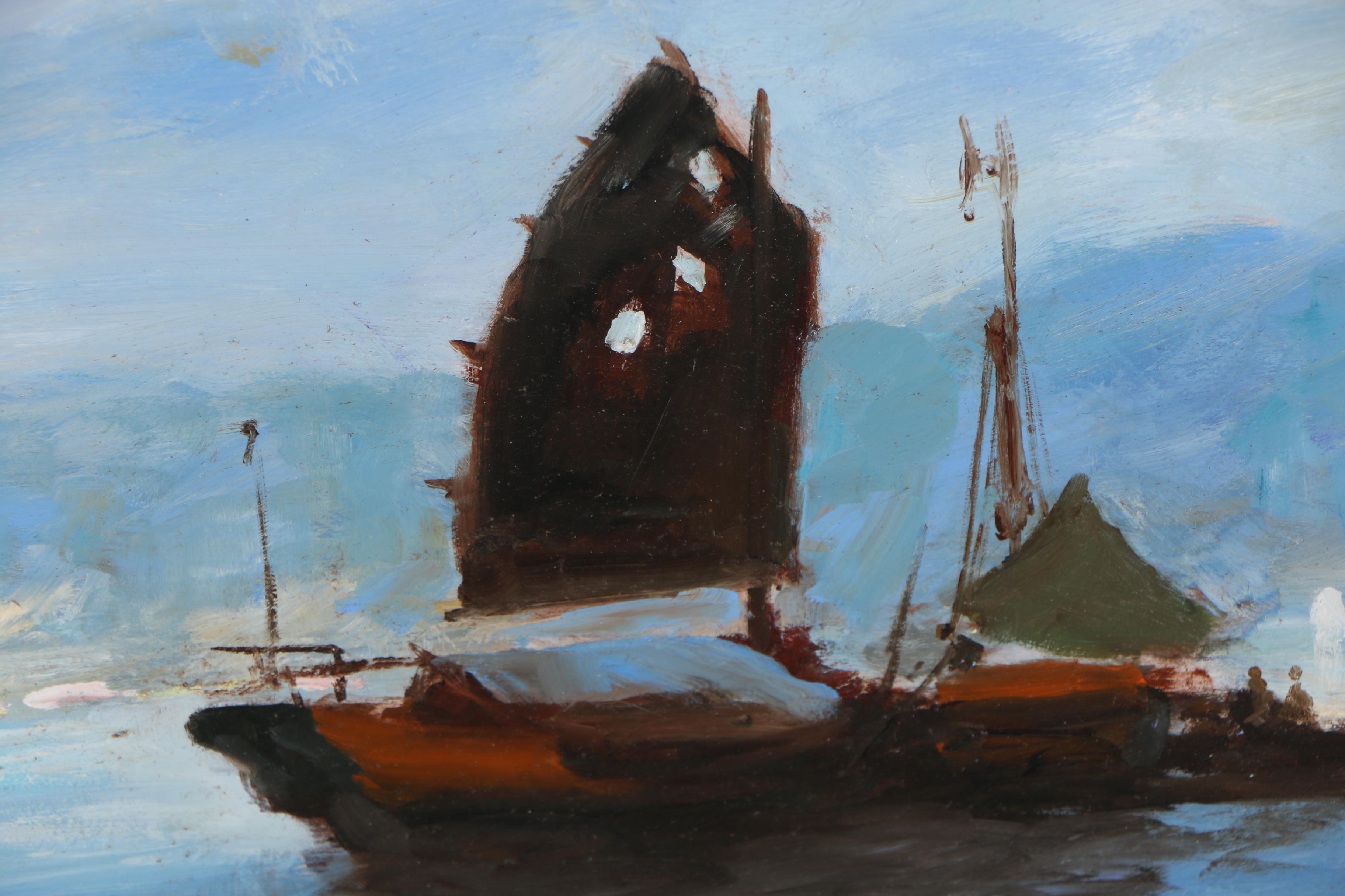 Nino Pippa Oil Painting "The Chinese Junk"