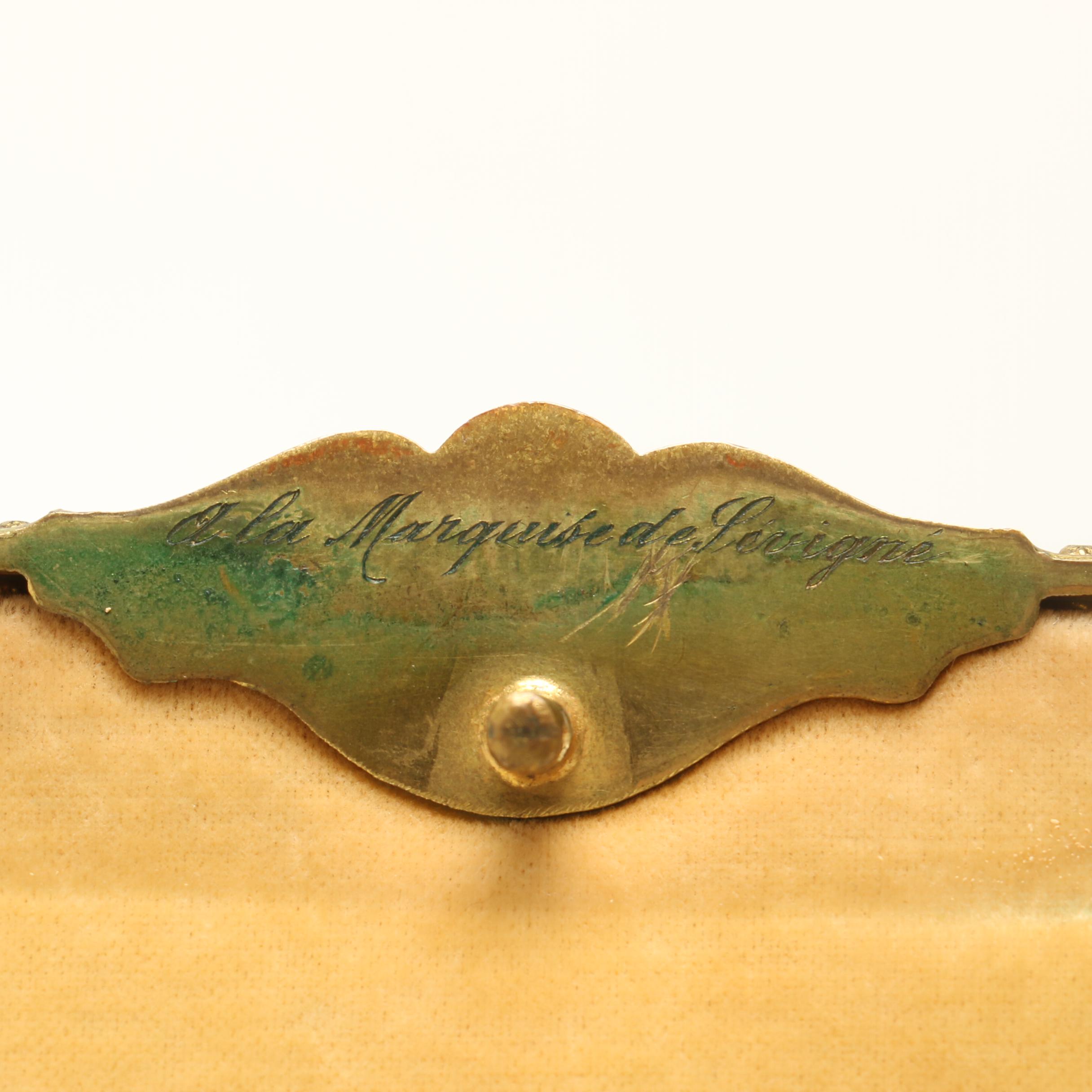 A la Marquise de Sévigné Enamel and Copper Casket Jewelry Box, 19th Century