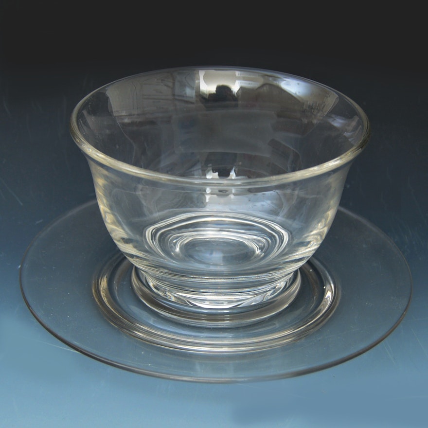 Heisey Sauce Bowl with Tray