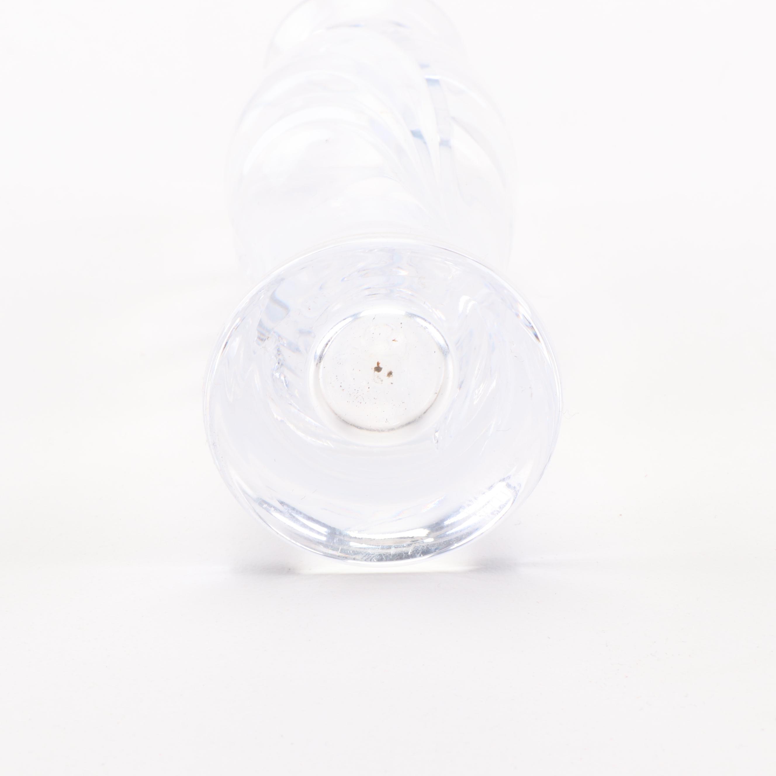 Miller Rogaska Bud Vase and Matthew Buechner Art Glass Candleholder