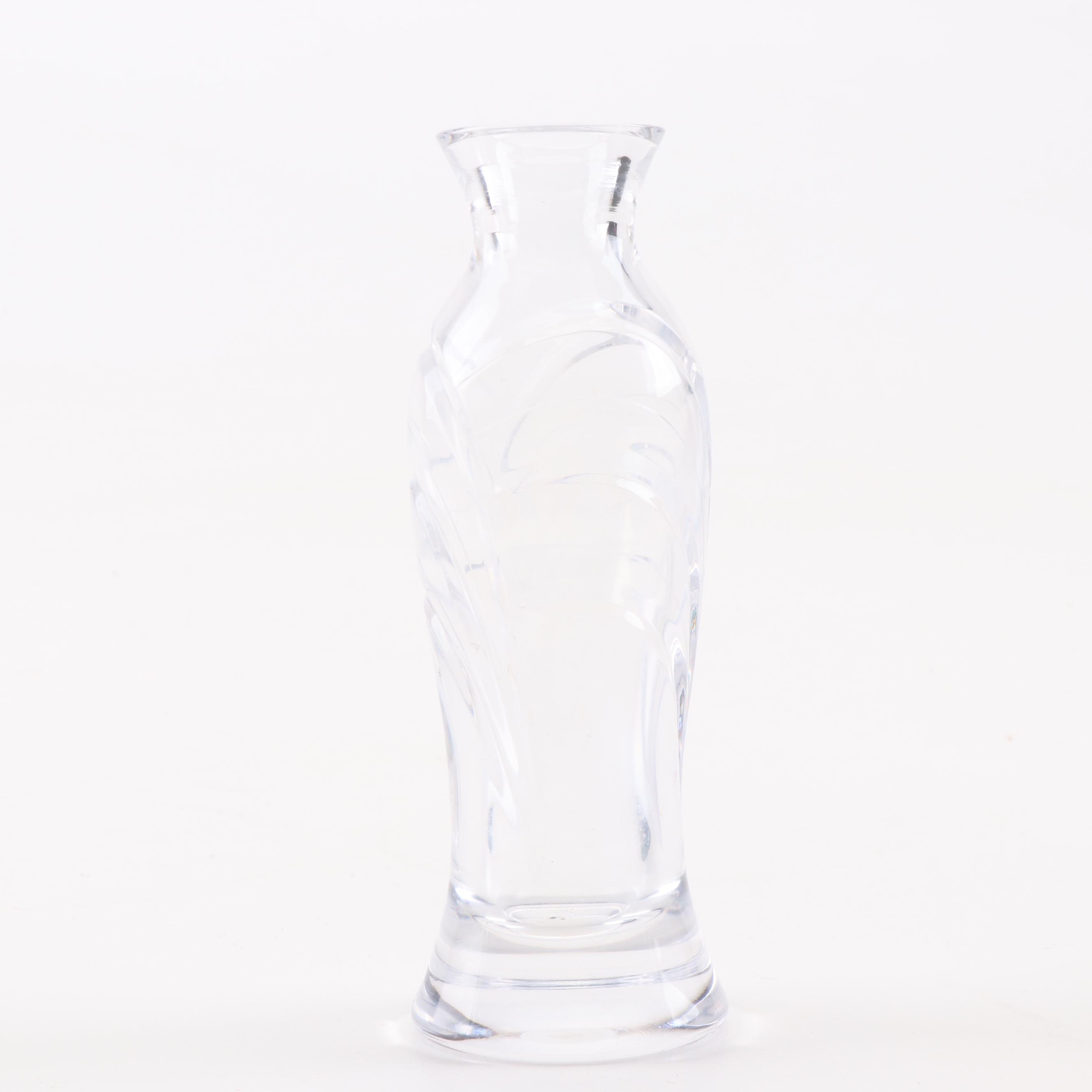 Miller Rogaska Bud Vase and Matthew Buechner Art Glass Candleholder