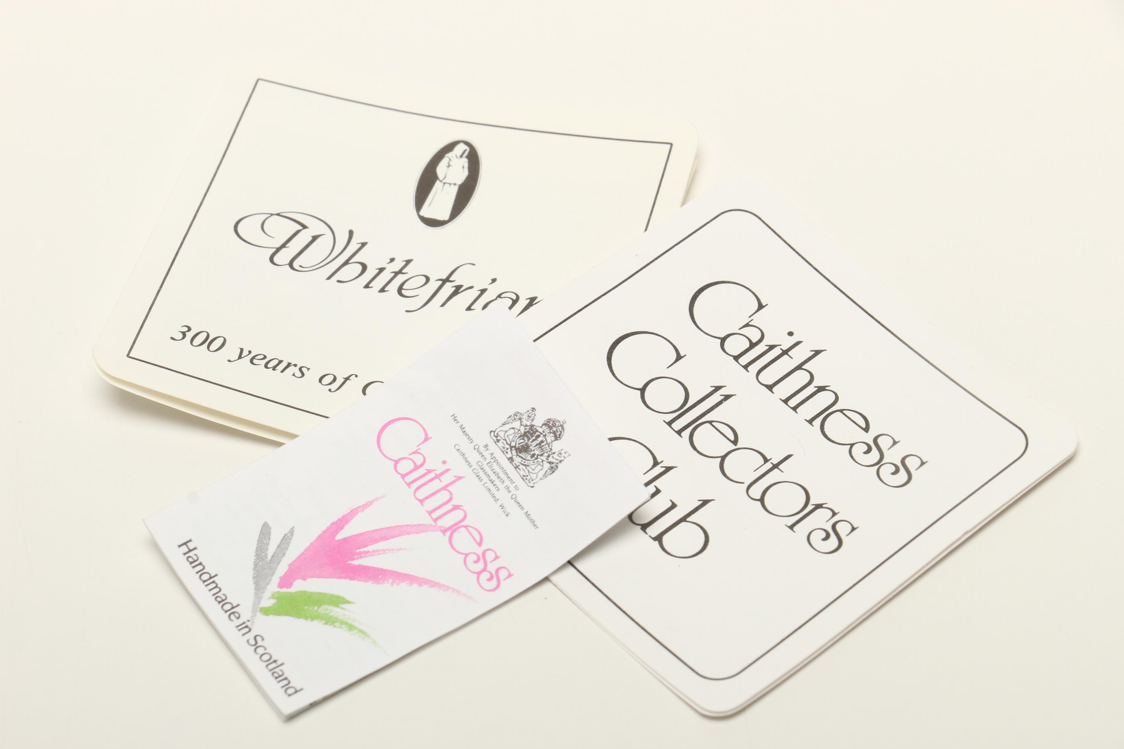 Caithness Whitefriars Crystal Perfume Bottle and Paperweight in Case