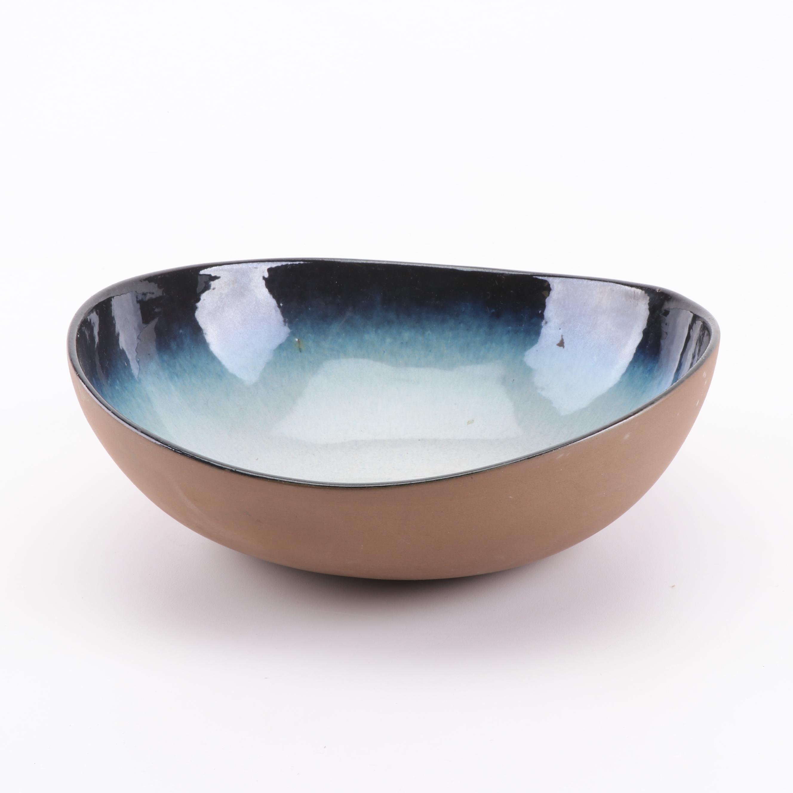 Peter Pots "Seagull Blue" Stoneware Salad Bowl