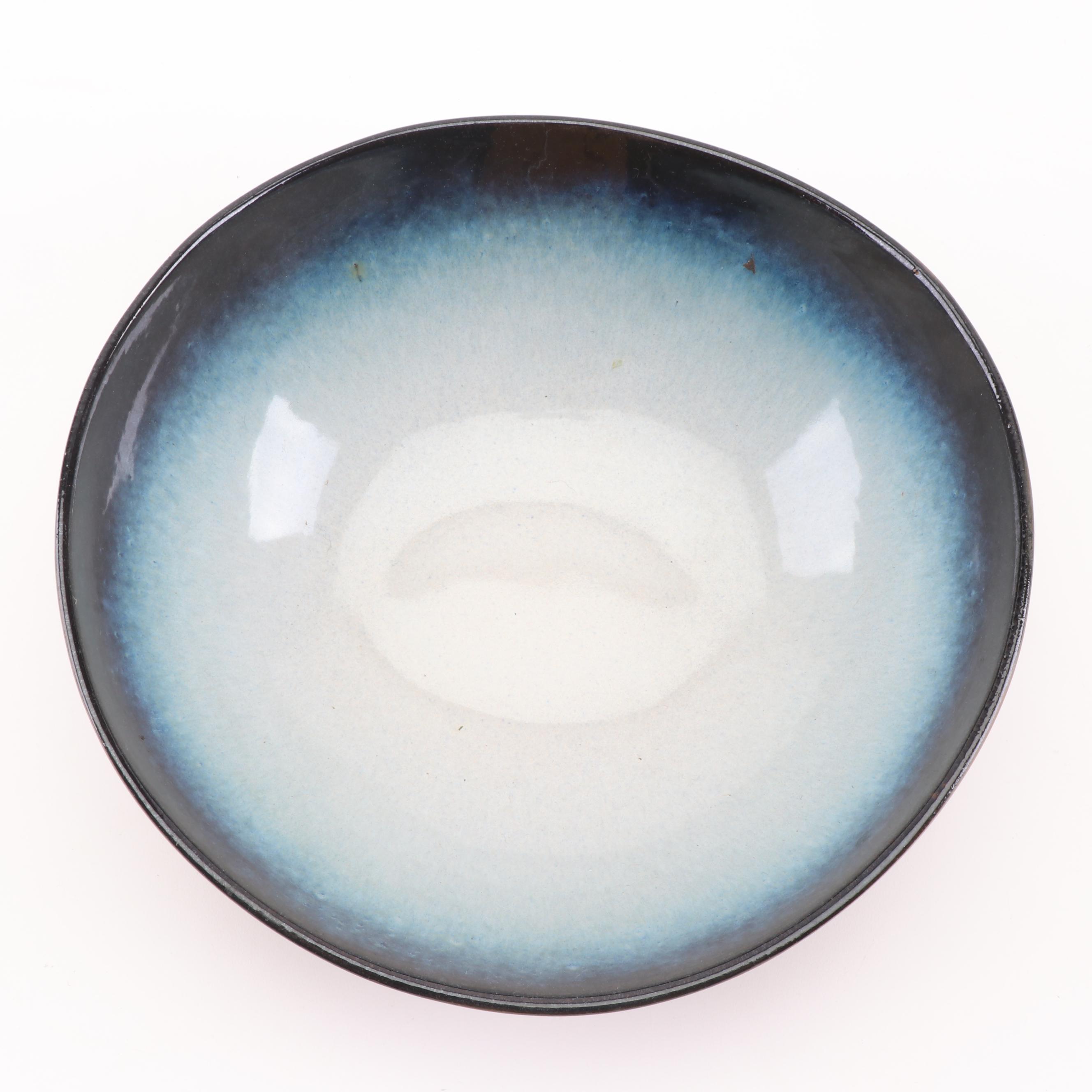 Peter Pots "Seagull Blue" Stoneware Salad Bowl