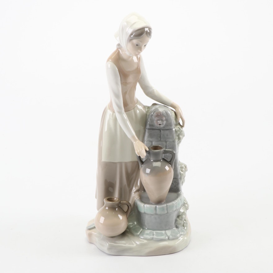 Nao by Lladró  "Woman at Well" Porcelain Figurine