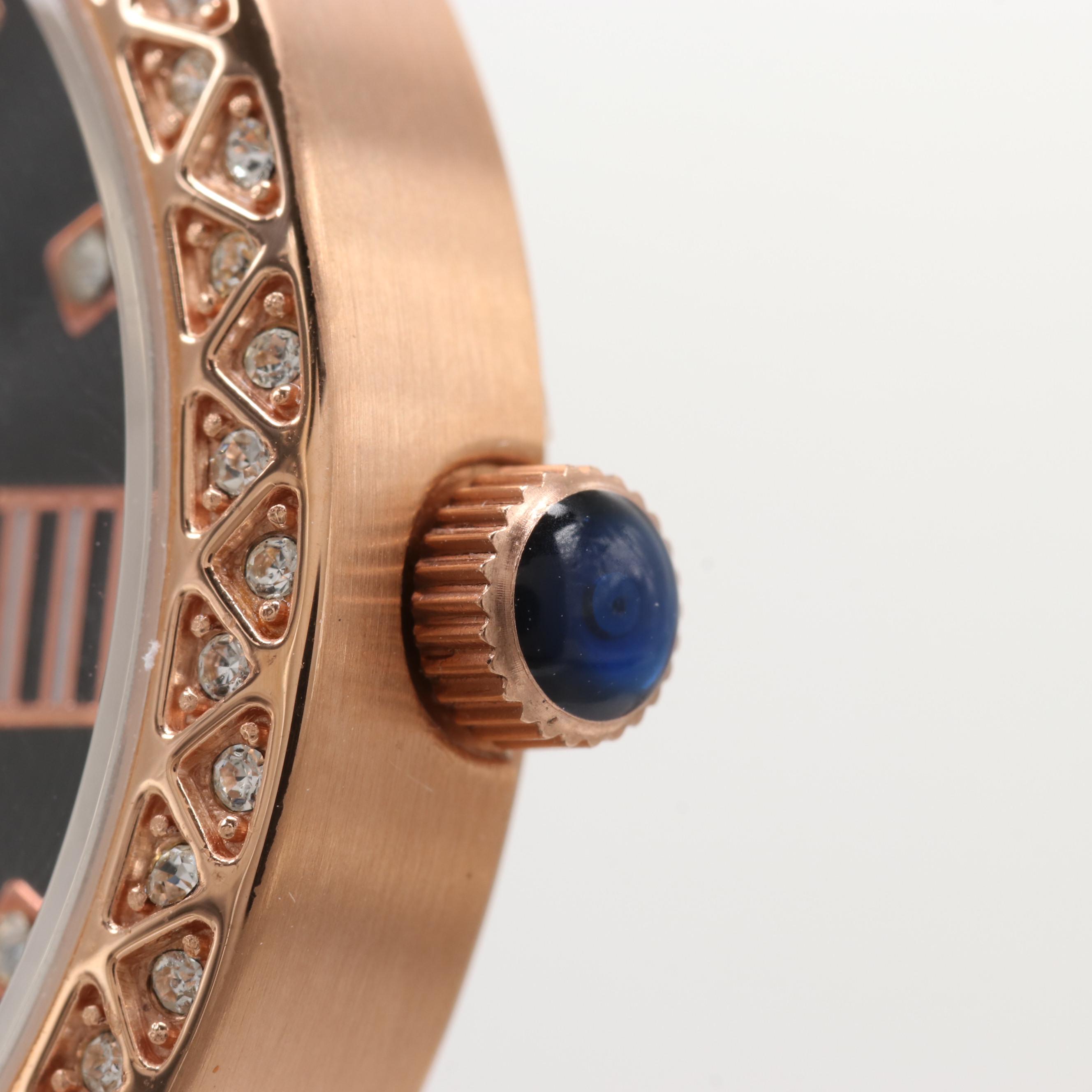 Bertha Rose Tone Watch With Date Window