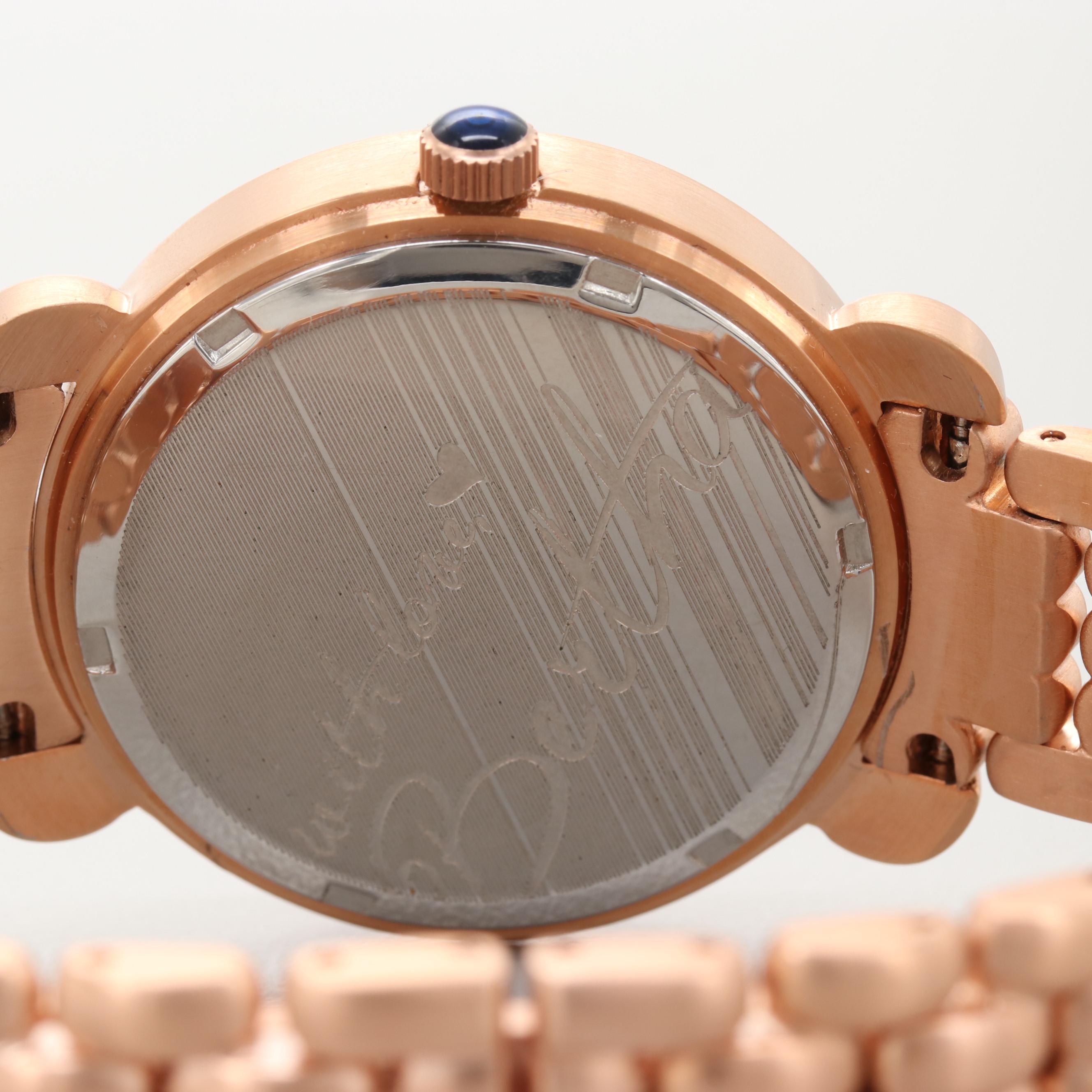 Bertha Rose Tone Watch With Date Window