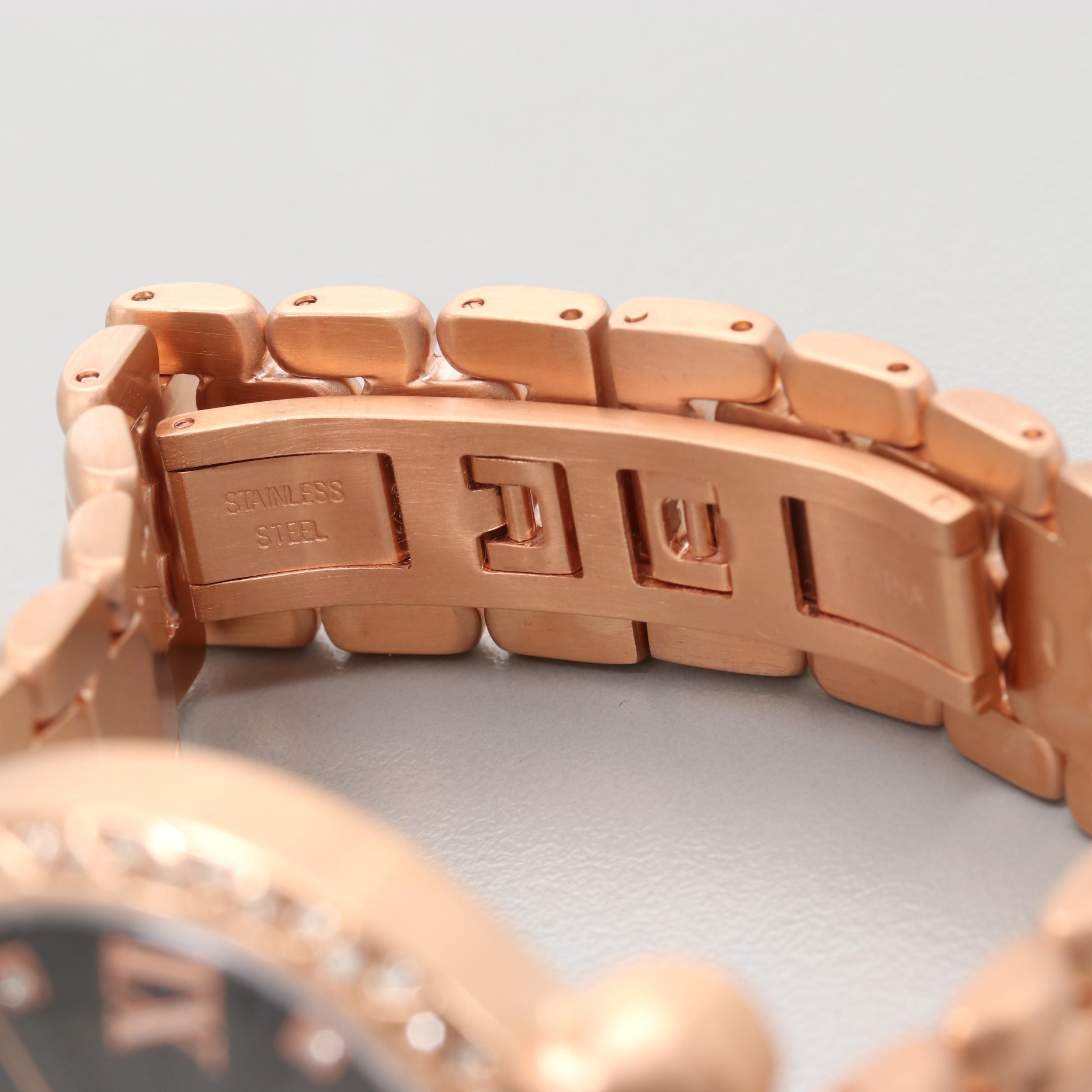 Bertha Rose Tone Watch With Date Window