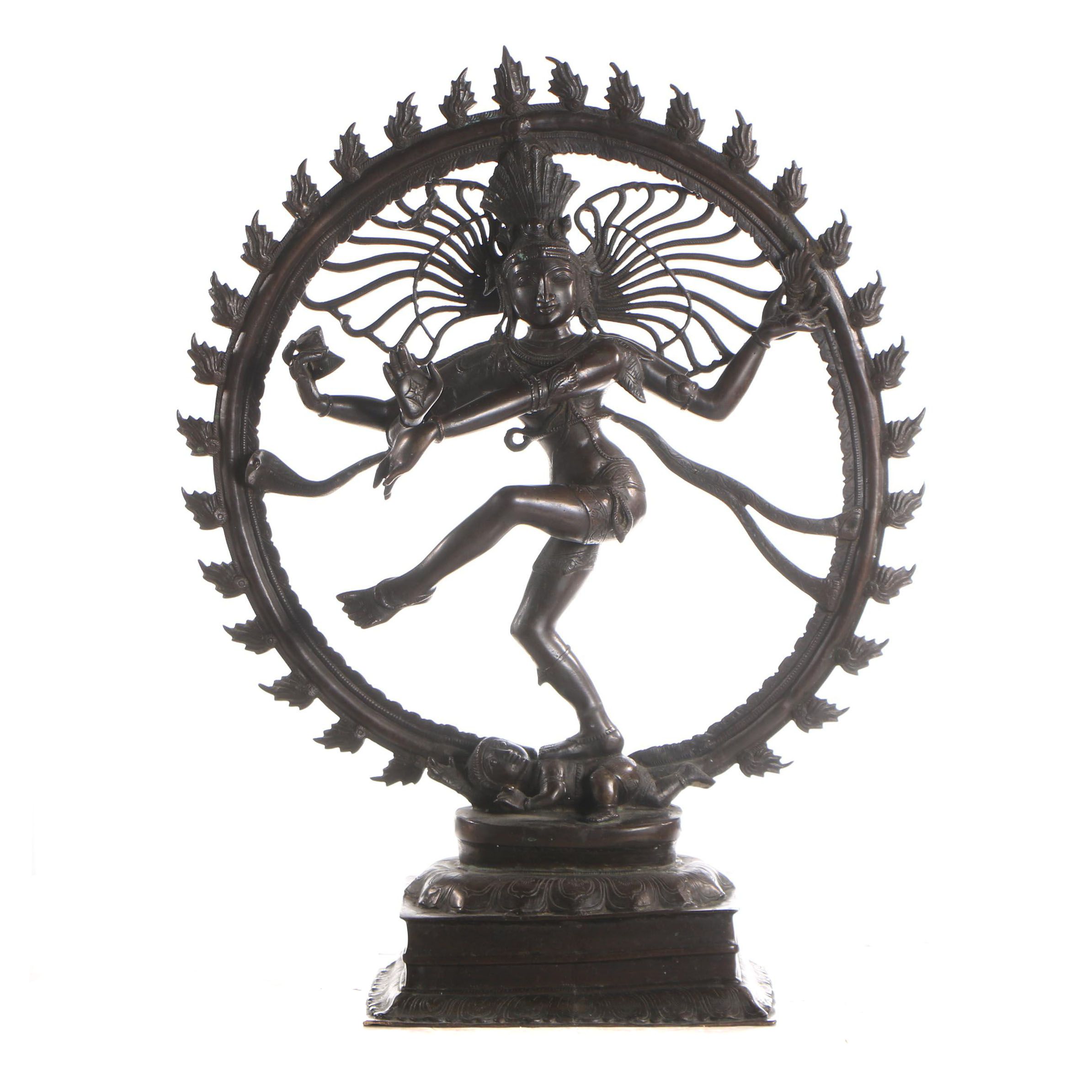 Shiva-Nataraja Bronze-Toned Metal Sculpture