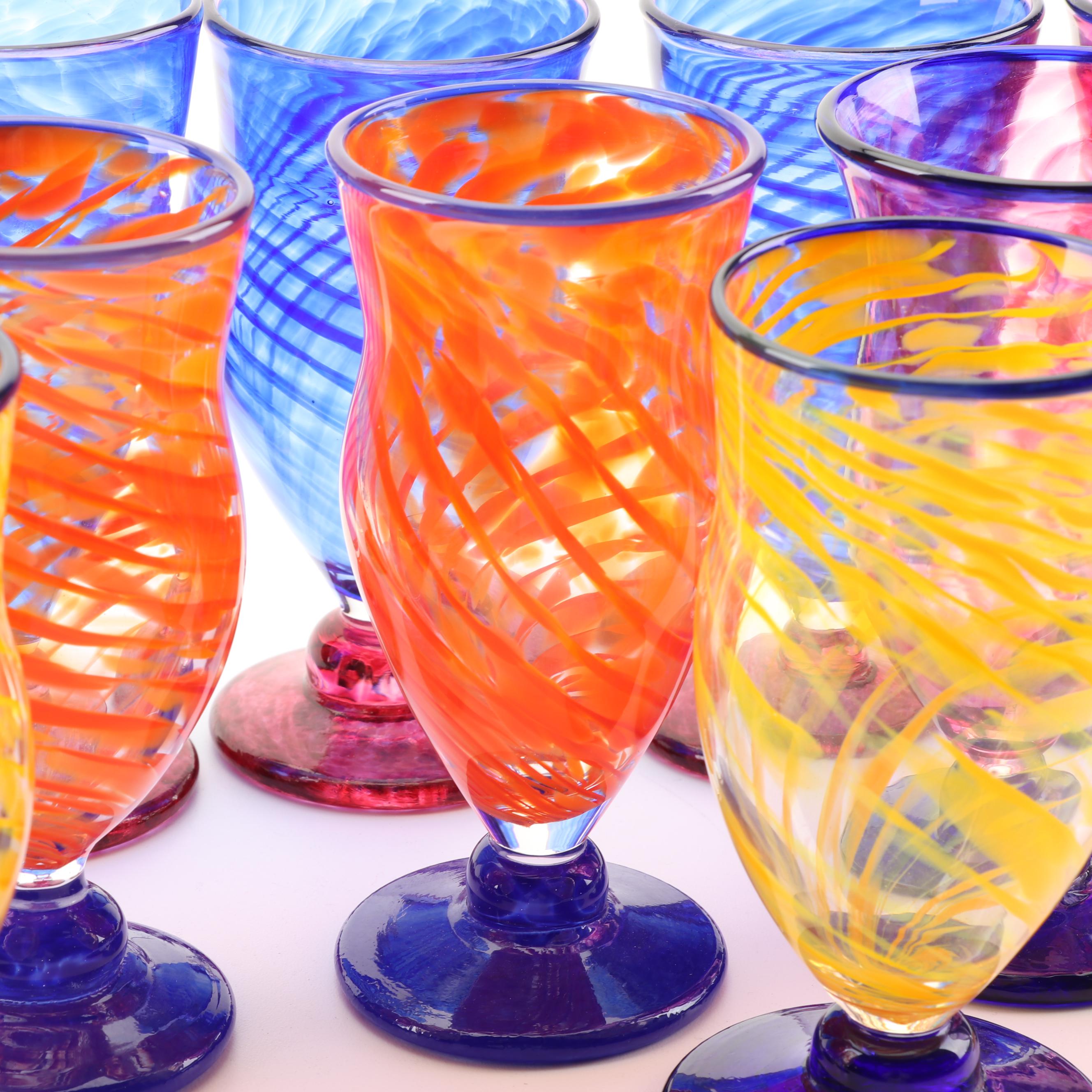 Paulus Tjiang Hand Blown Glass Goblets