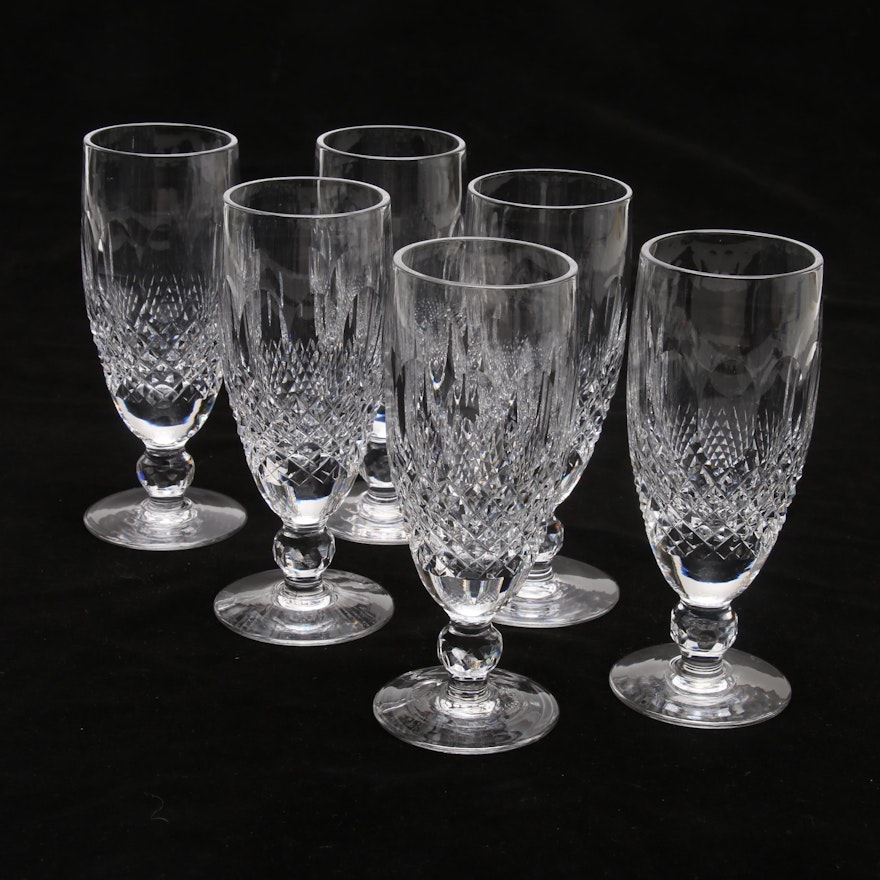 Waterford Crystal "Colleen" Short Stem Fluted Champagne Glasses