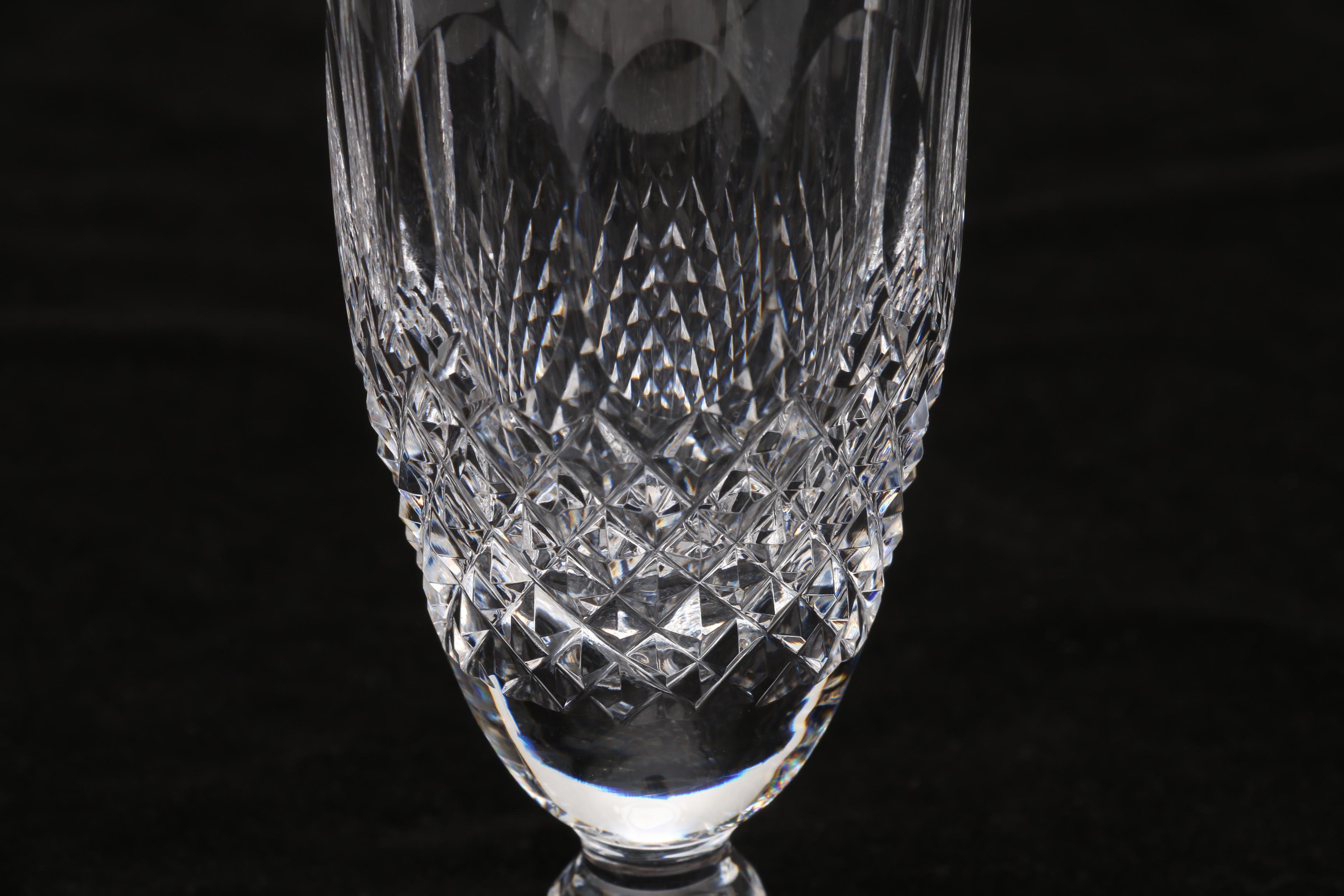 Waterford Crystal "Colleen" Short Stem Fluted Champagne Glasses