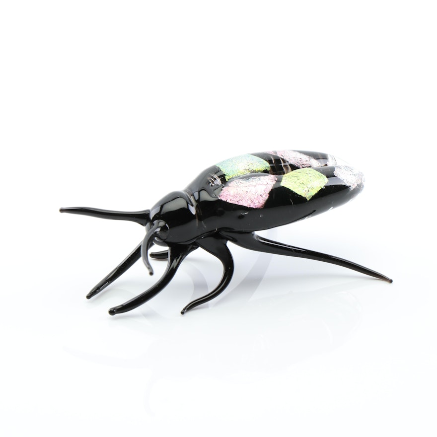Art Glass Beetle Figurine