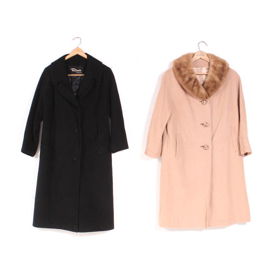 Women's Vintage Cashmere Coats including Mink Fur