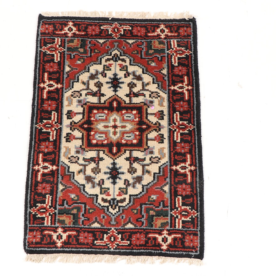 Hand-Knotted Indo-Heriz Wool Rug