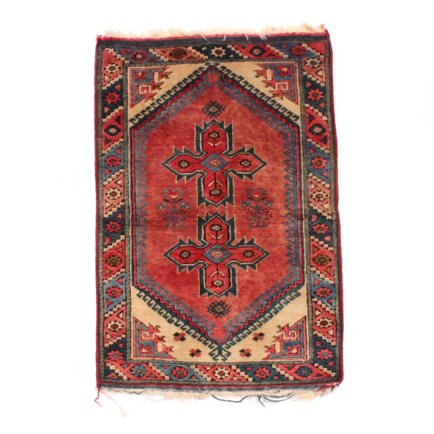 Hand-Knotted Turkish Doesmealti Rug