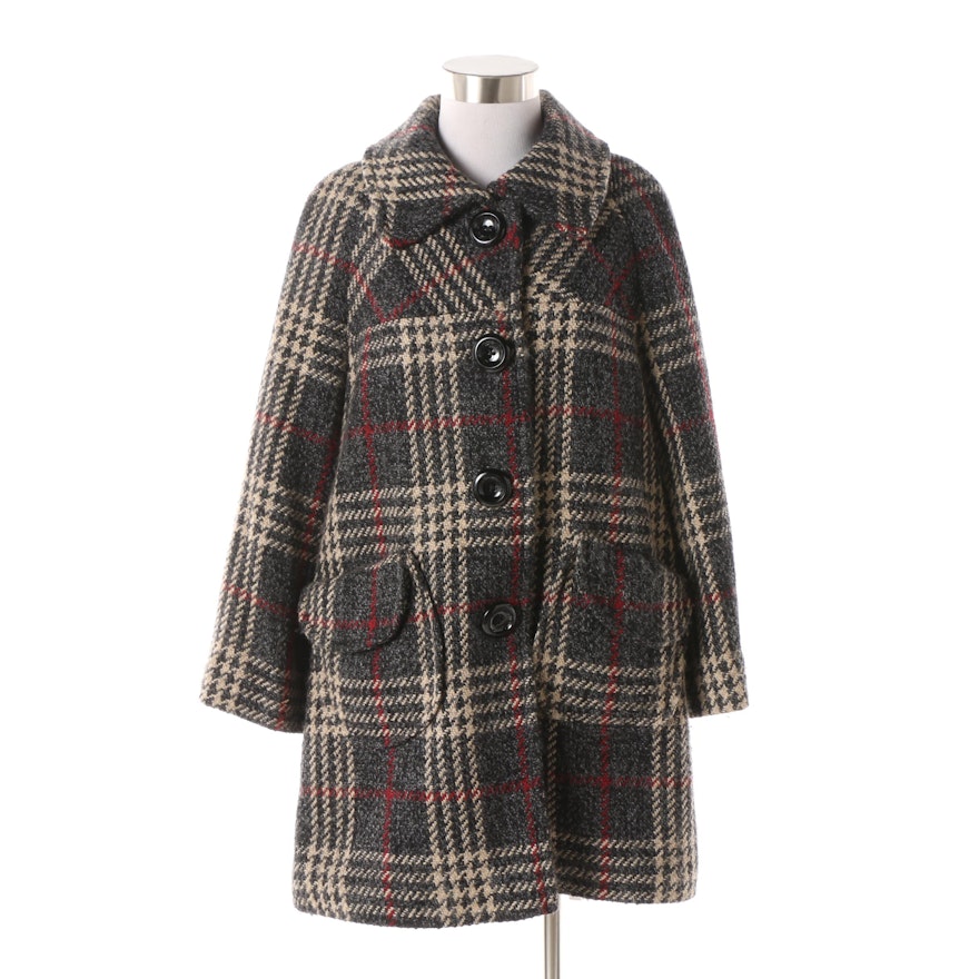 Miss Sixty Collection Wool Blend Tweed Stroller Coat