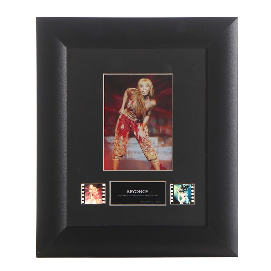 Beyonce Framed Color Photograph and Film Cells