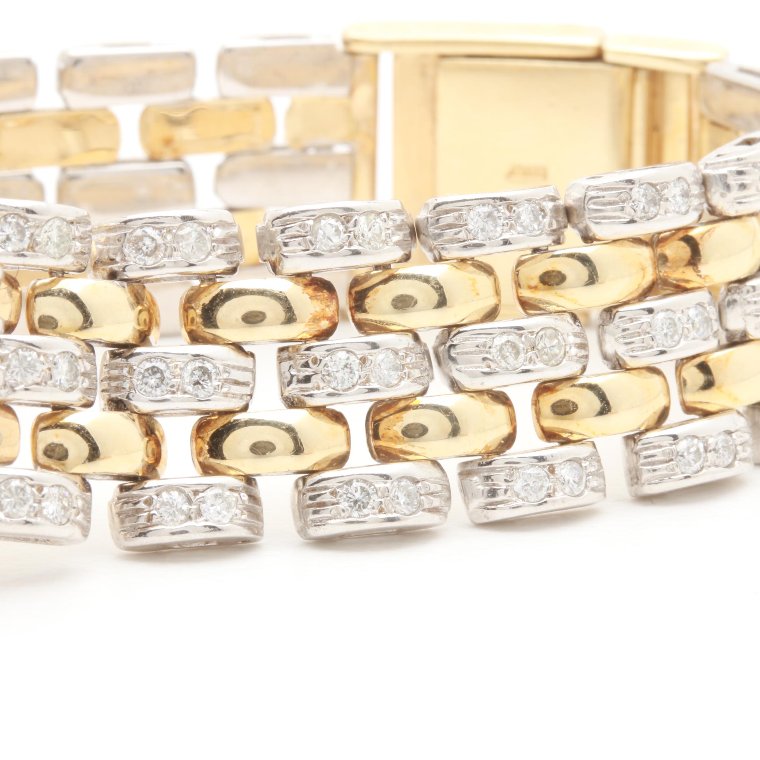 Geneve 14K Yellow Gold 2.75 CTW Diamond Watch