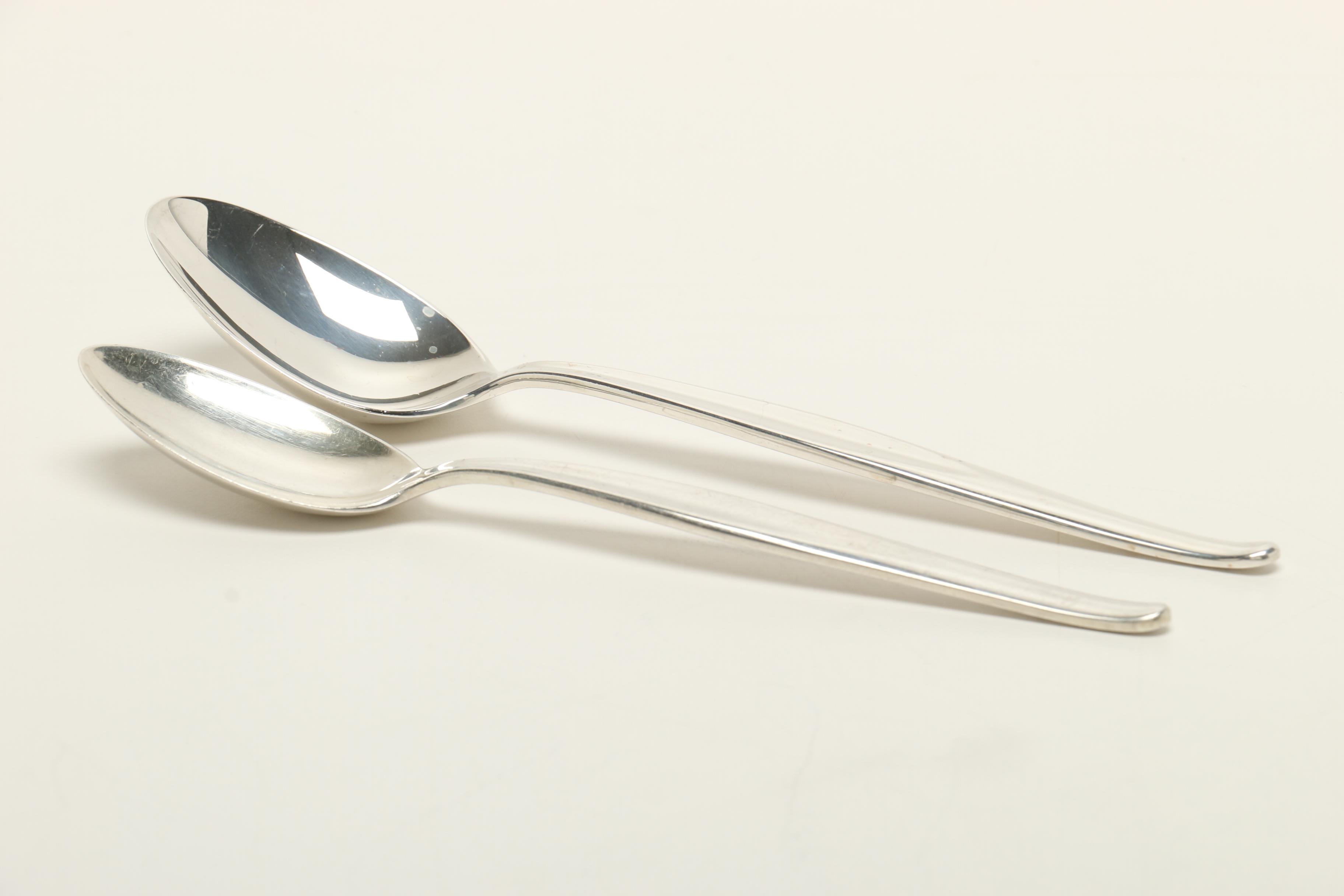 Towle Sterling Silver "Contour" Flatware Set in Vintage "Cameo" Flatware Case