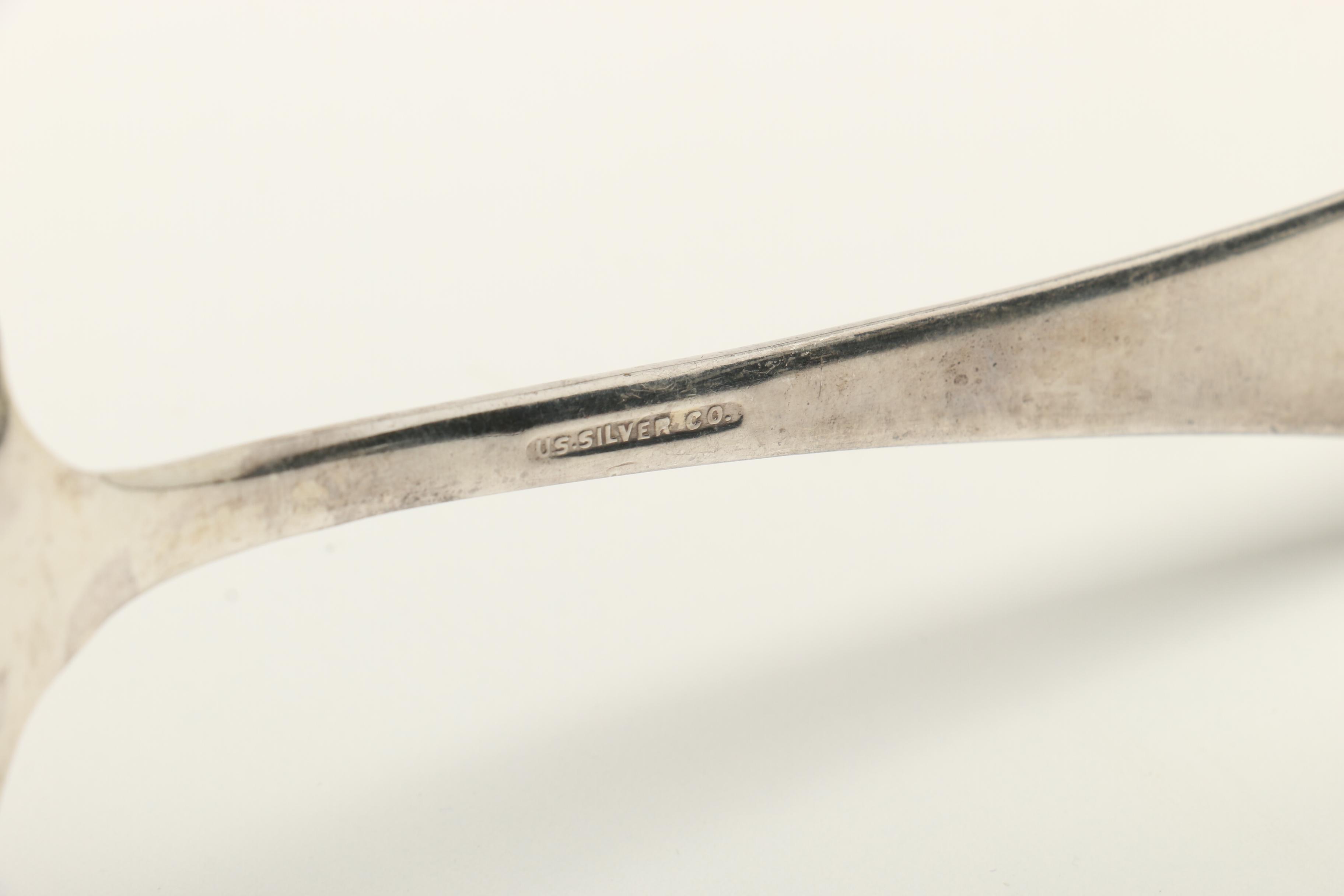 Towle Sterling Silver "Contour" Flatware Set in Vintage "Cameo" Flatware Case