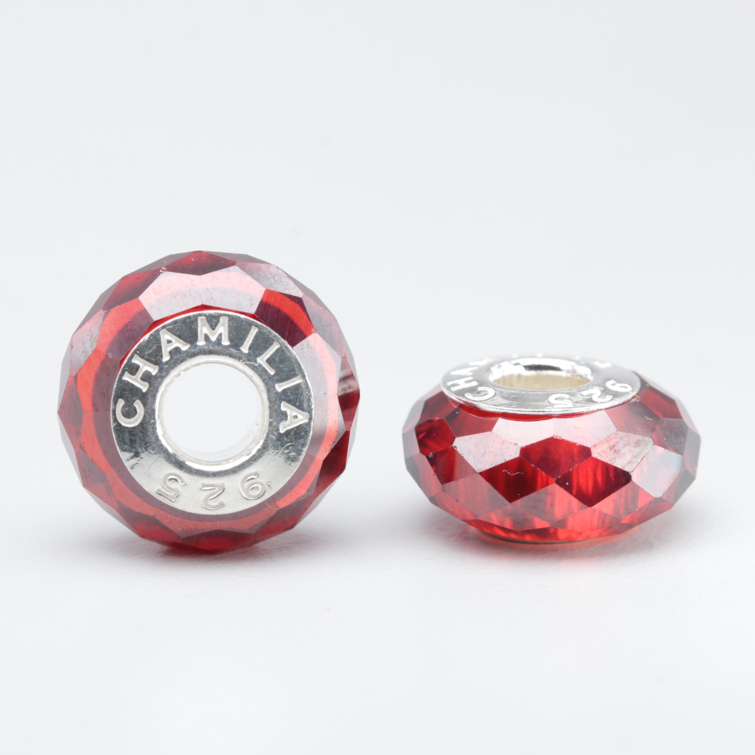 Sterling Silver Chamilia Glass Beads