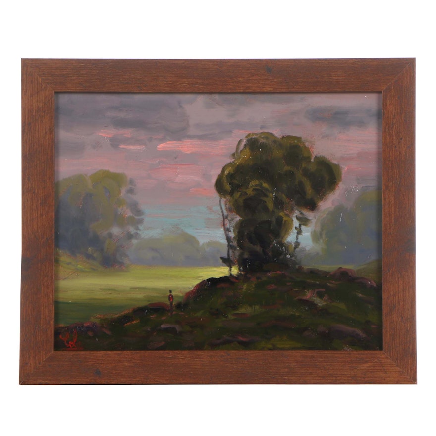 Max Cole Oil Painting "Landscape Study"