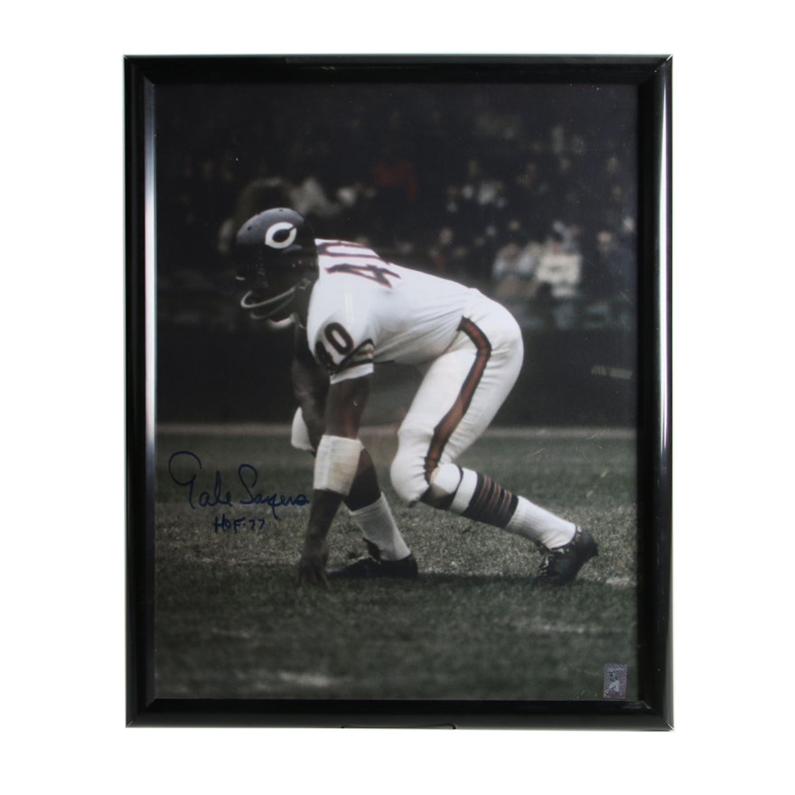 Gale Sayers Autographed Framed Photo