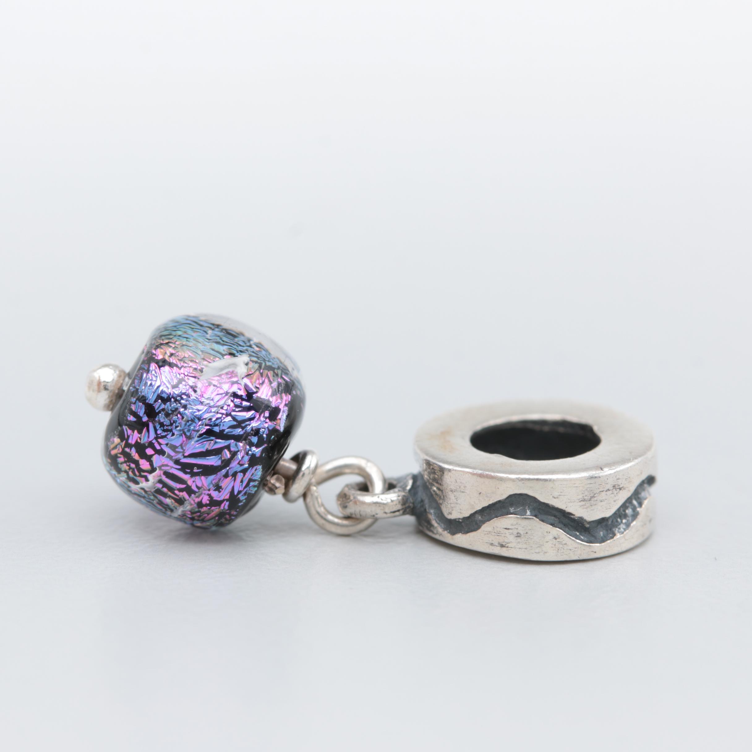 Sterling Silver and Silver Tone Charms Including Disney, Enamel and Glass