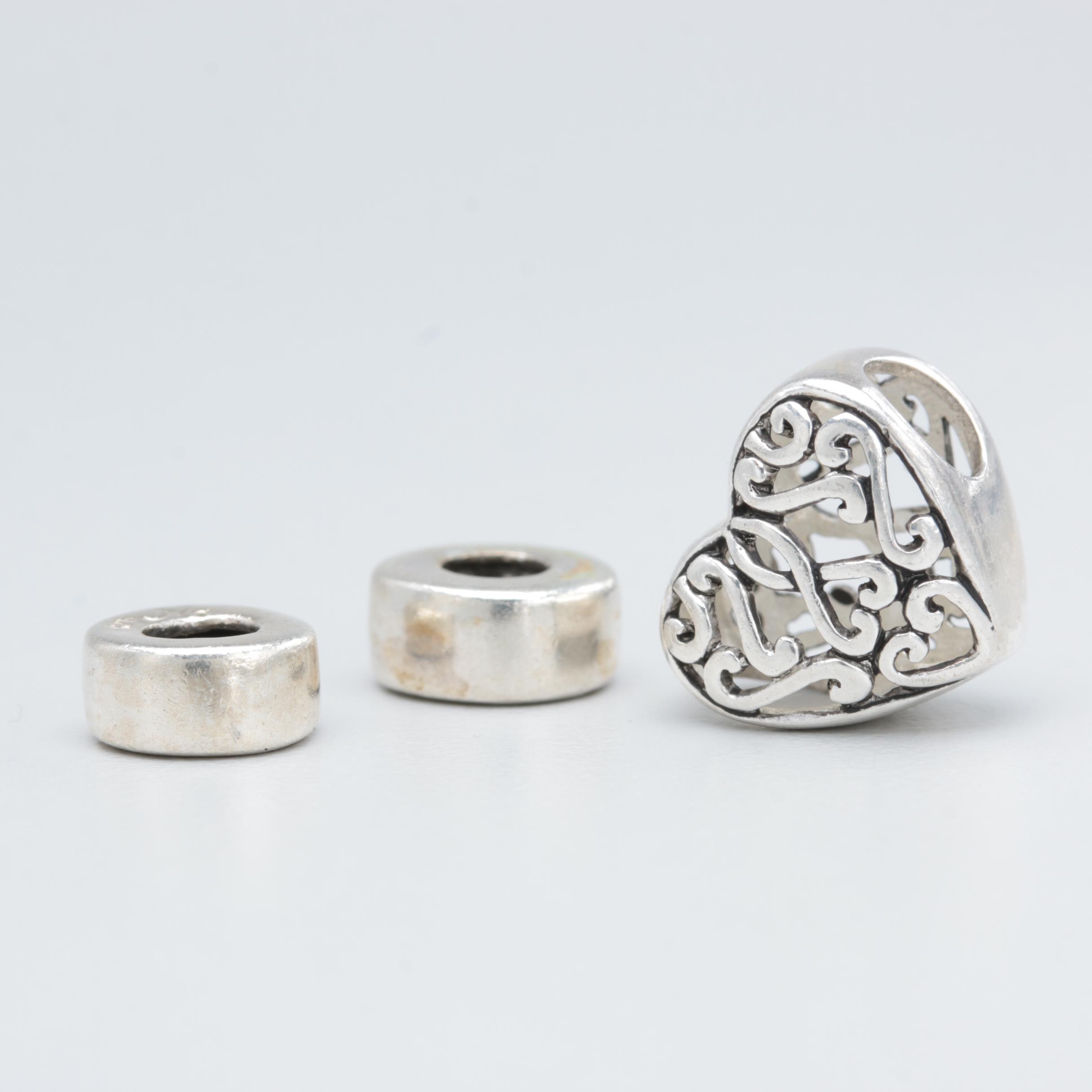 Sterling Silver and Silver Tone Charms Including Disney, Enamel and Glass