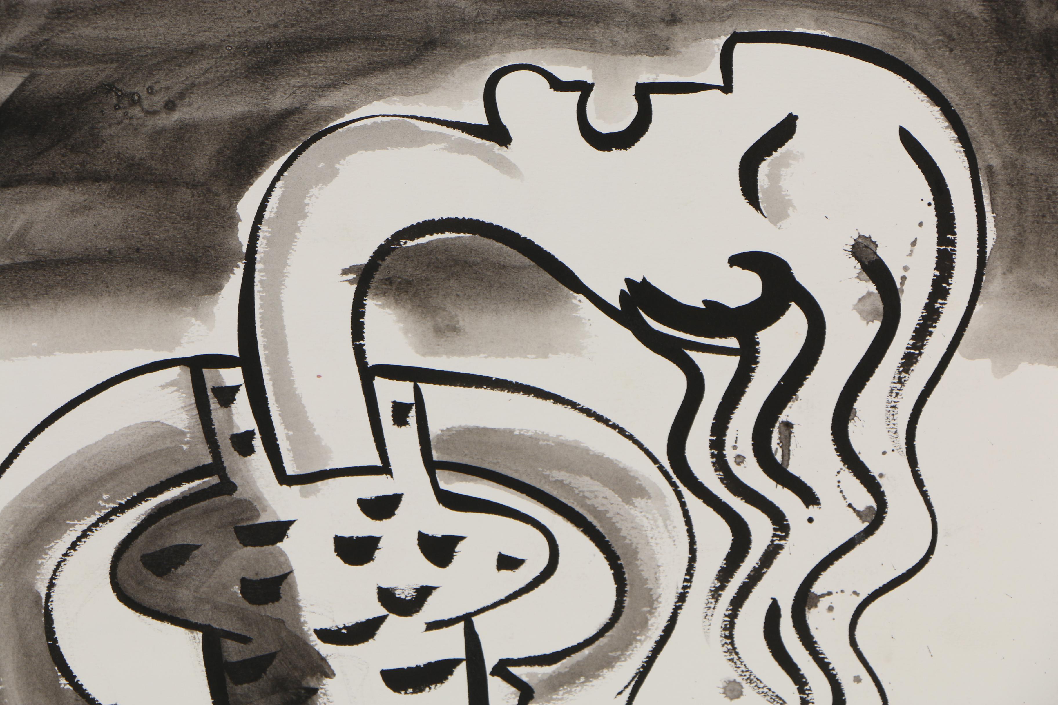 Merle Rosen Ink Painting