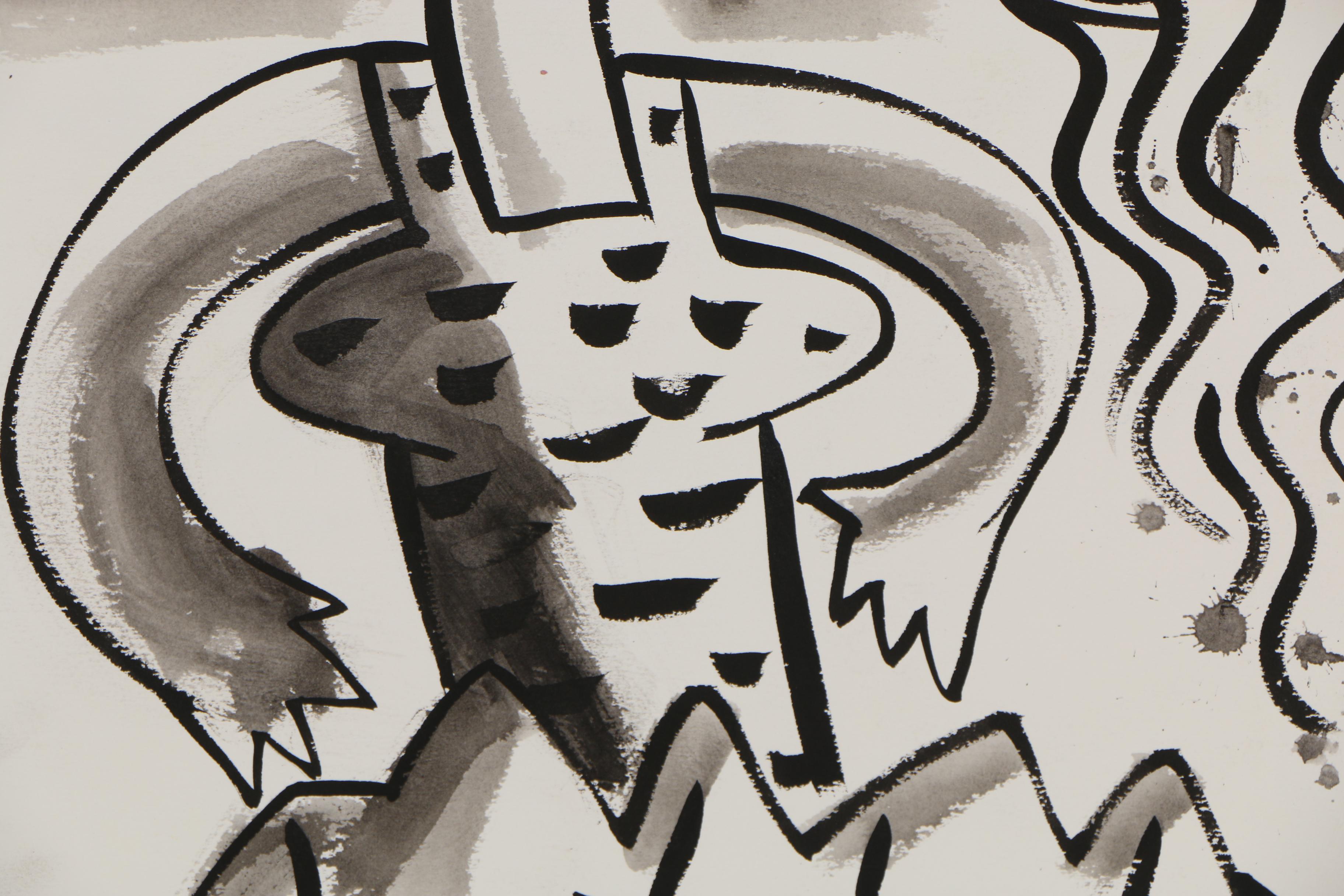 Merle Rosen Ink Painting