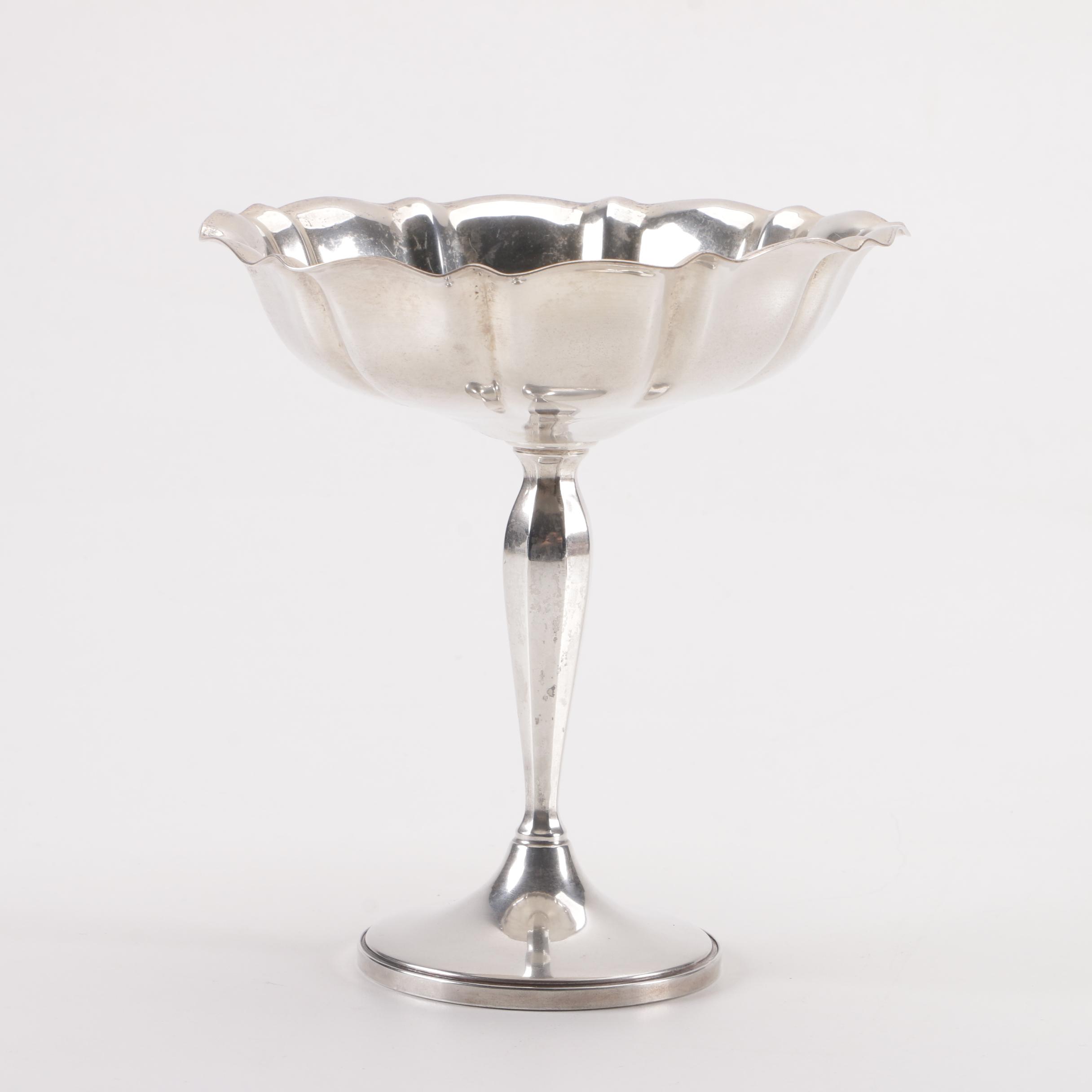 Fisher "Duncan" Silver Plate Bon Bon Bowl and Weighted Sterling Compote