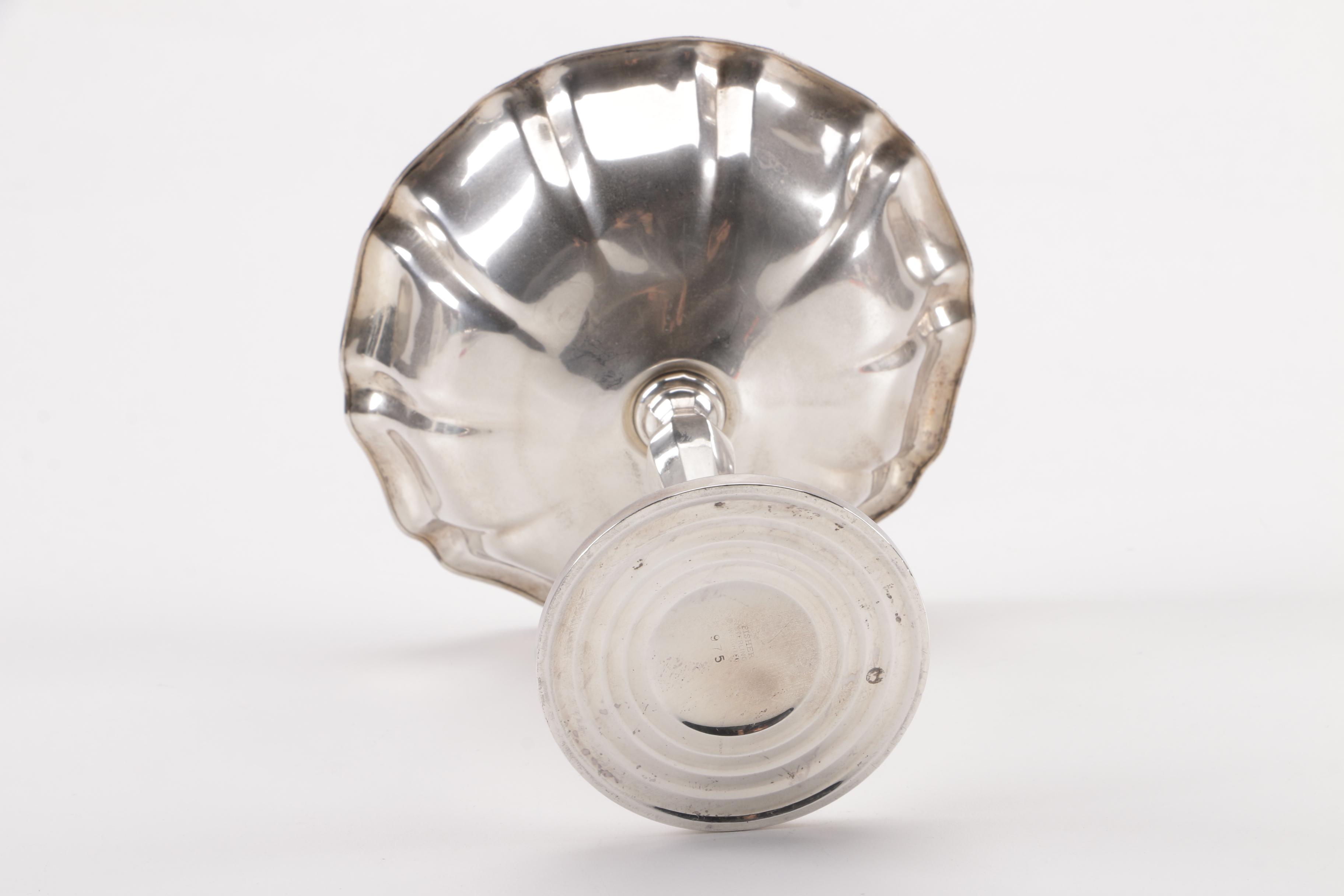 Fisher "Duncan" Silver Plate Bon Bon Bowl and Weighted Sterling Compote