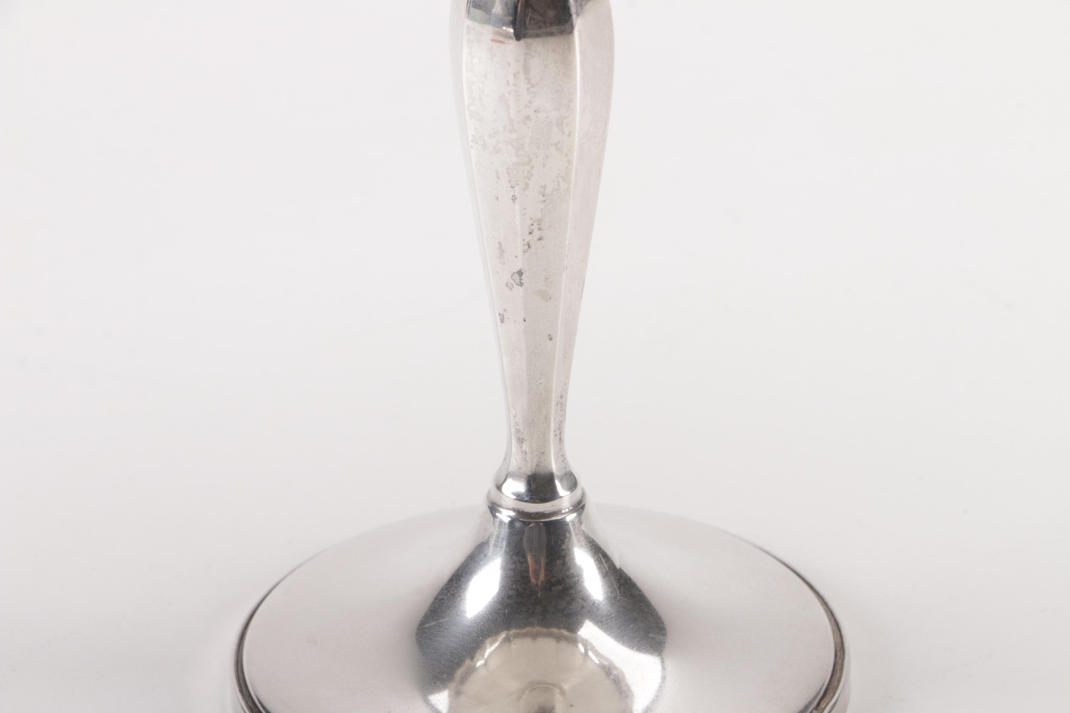 Fisher "Duncan" Silver Plate Bon Bon Bowl and Weighted Sterling Compote