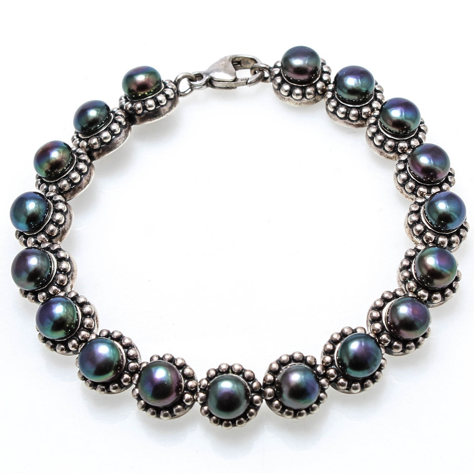 Sterling Silver Cultured Freshwater Pearl Bracelet