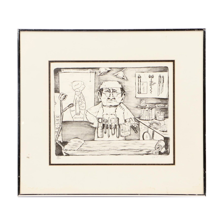 Eve Sciales Limited Edition Lithograph "Urologist"